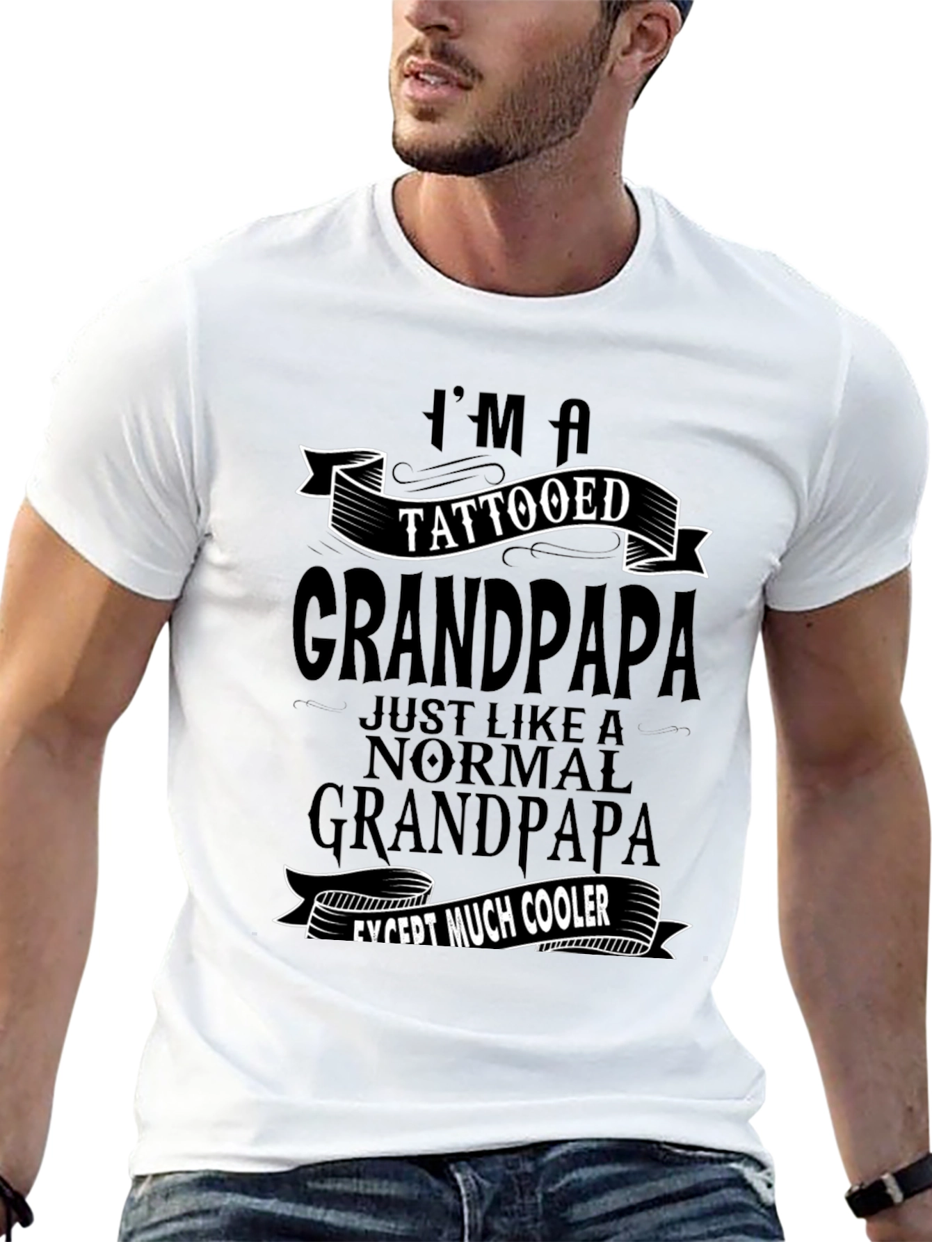 Tattooed Grandpapa T-Shirt - Cool Grandpa Style