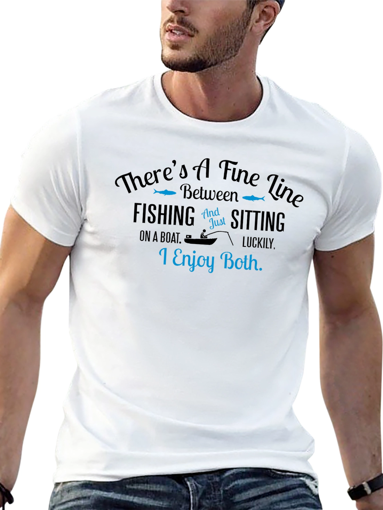 Fishing & Sitting Graphic Tee
