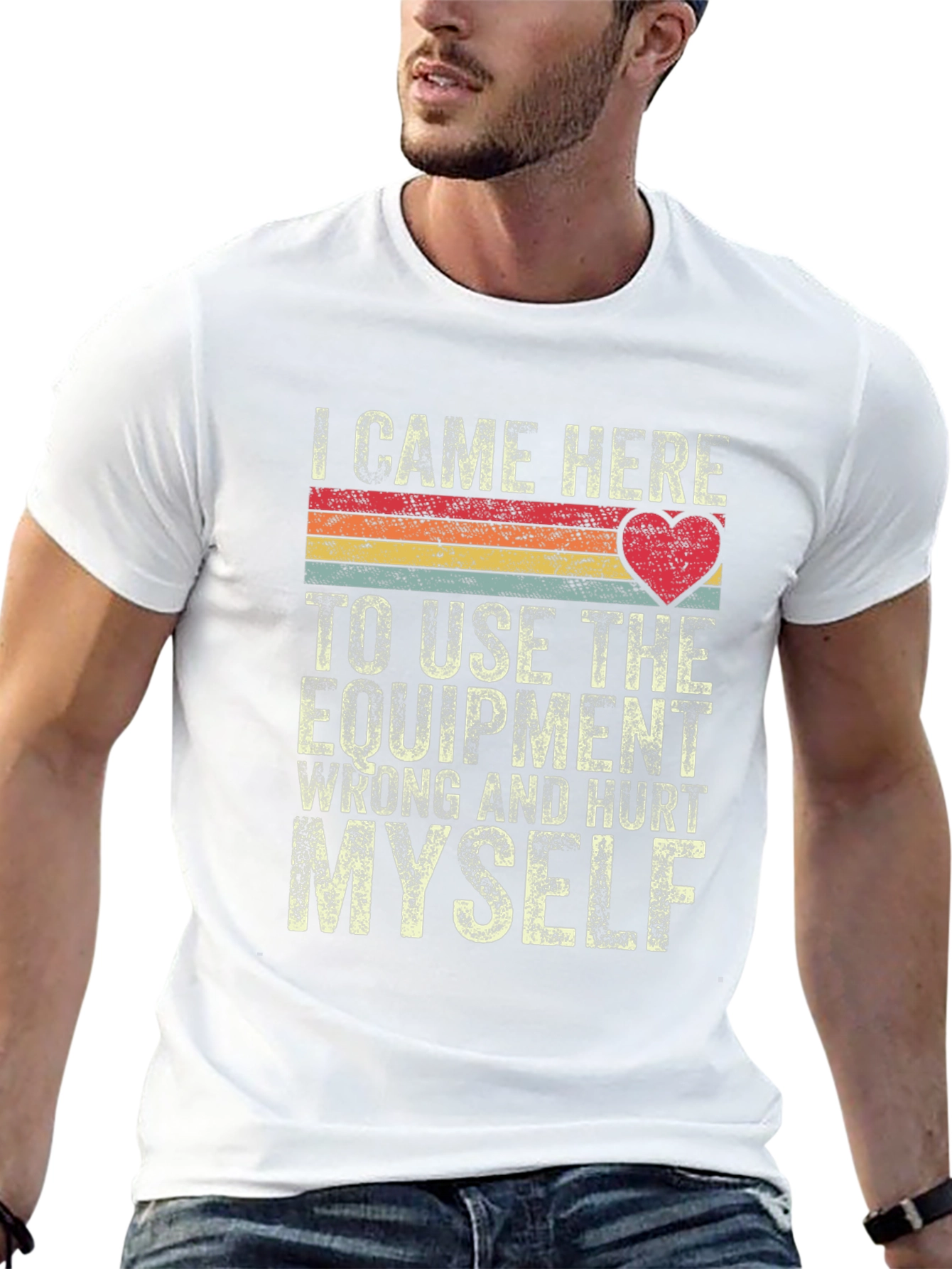 I Came Here To Use Equipment Retro T-Shirt