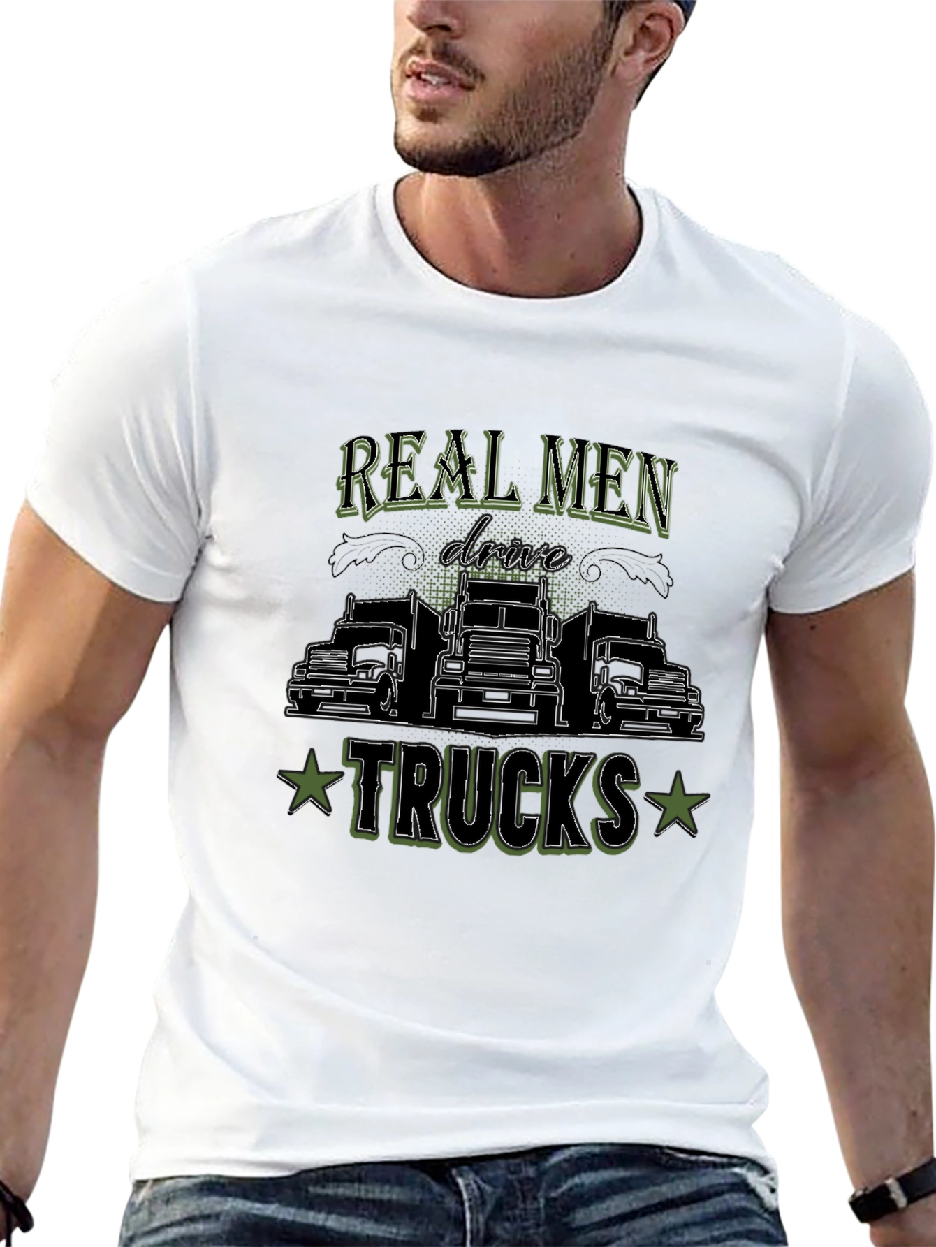 Real Men Drive Trucks Graphic Tee