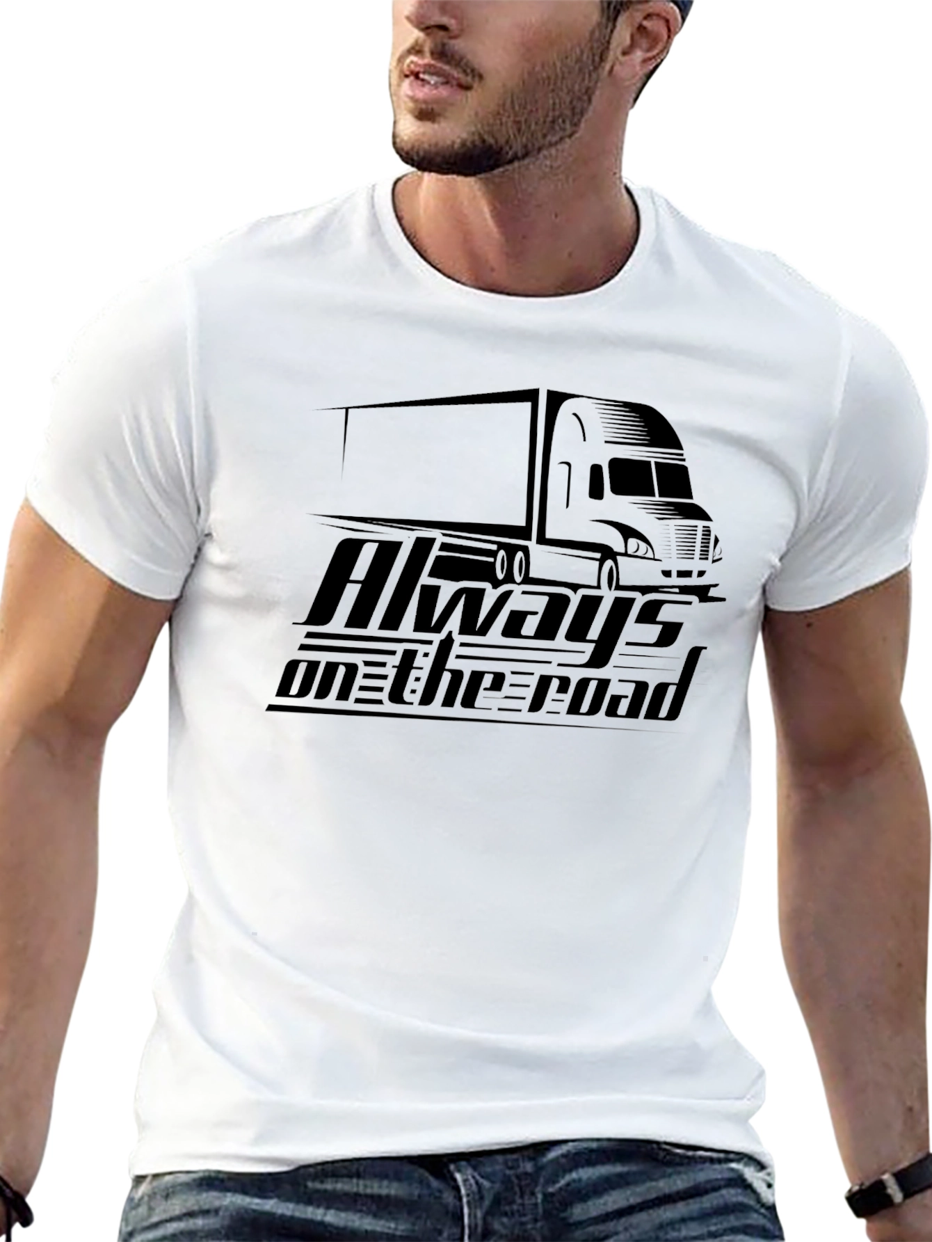 Always on the Road Trucker T-Shirt
