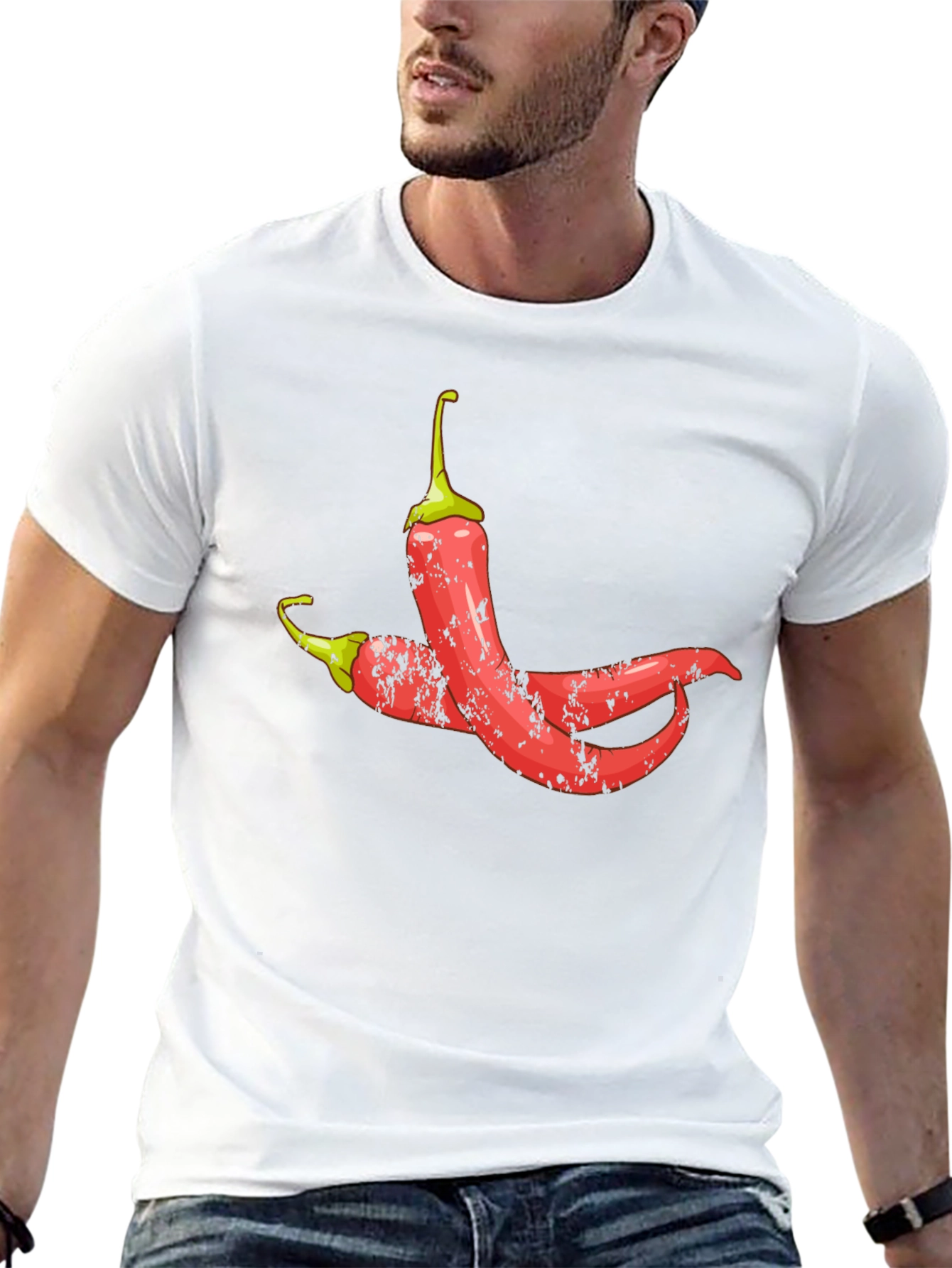 Spicy Chili Pepper Graphic Tee - Black Cotton T-Shirt