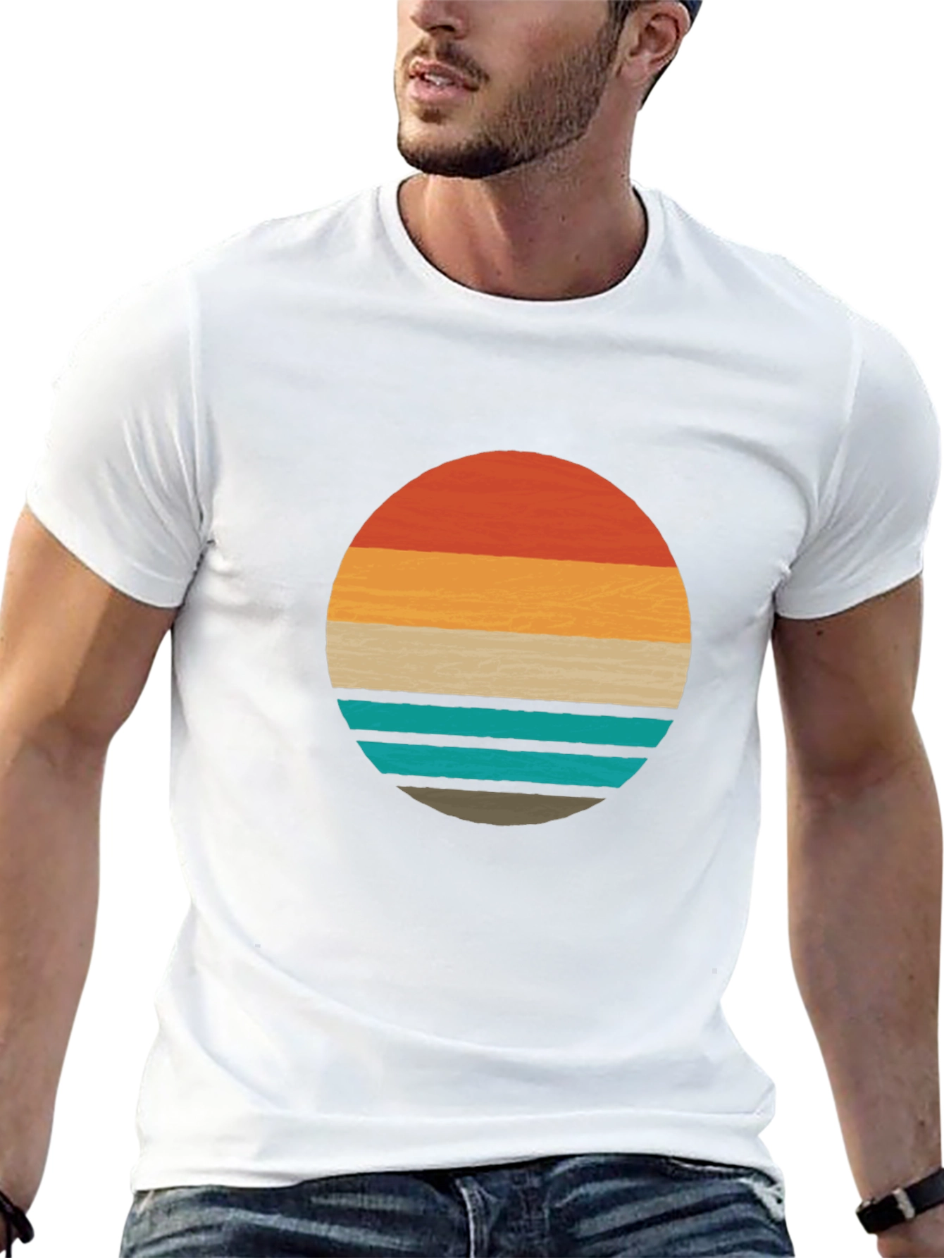 Retro Sunset Graphic Tee - Stylish Comfort