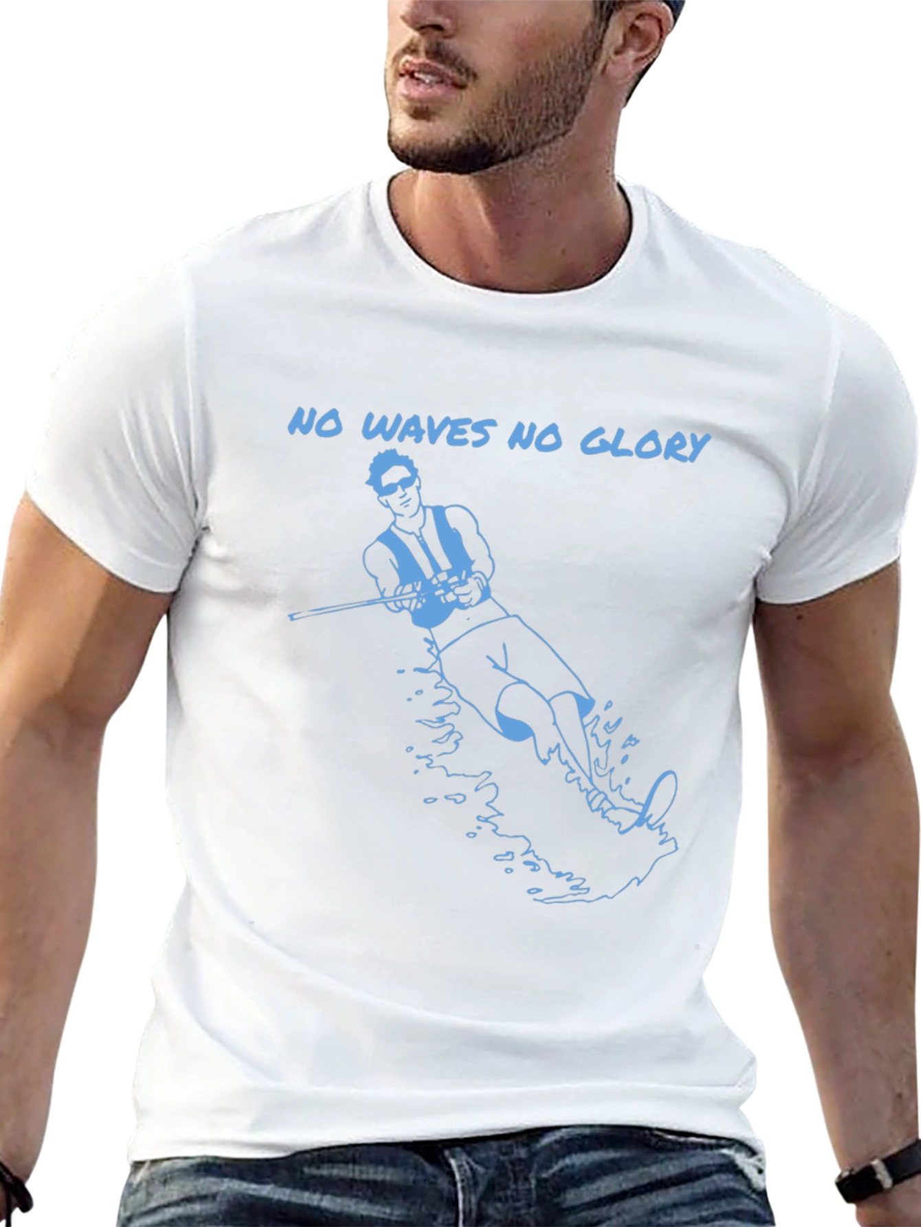 No Waves No Glory Graphic T-Shirt