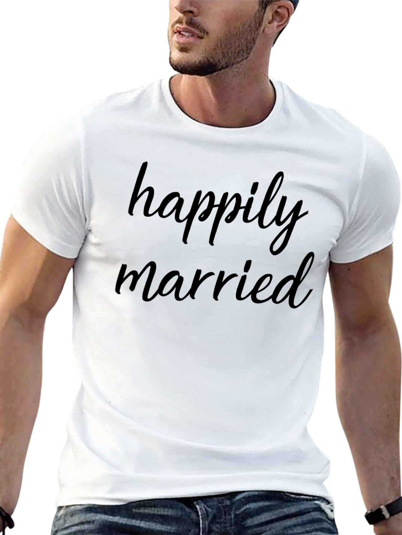 Happily Married Crewneck T-Shirt