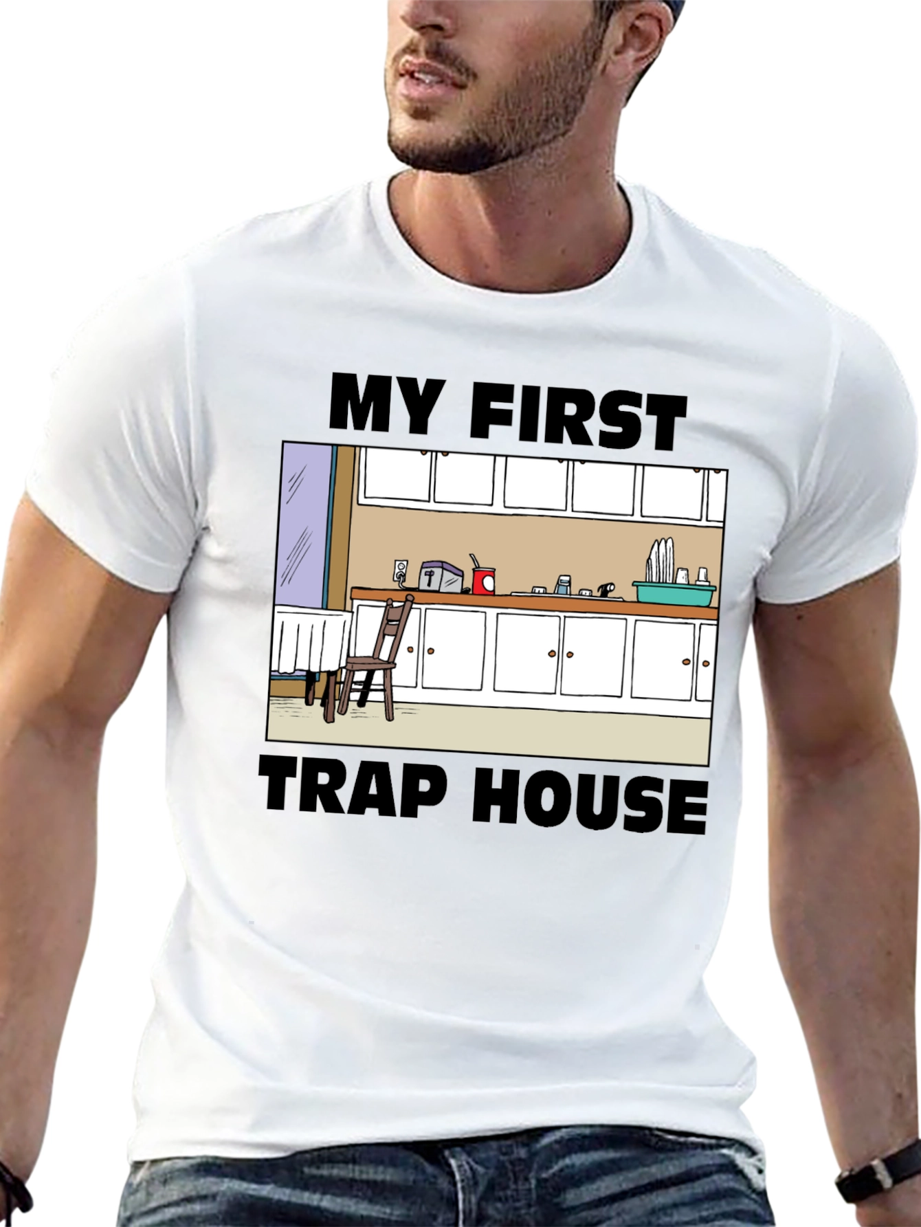 My First Trap House T-Shirt - Cartoon Kitchen Design