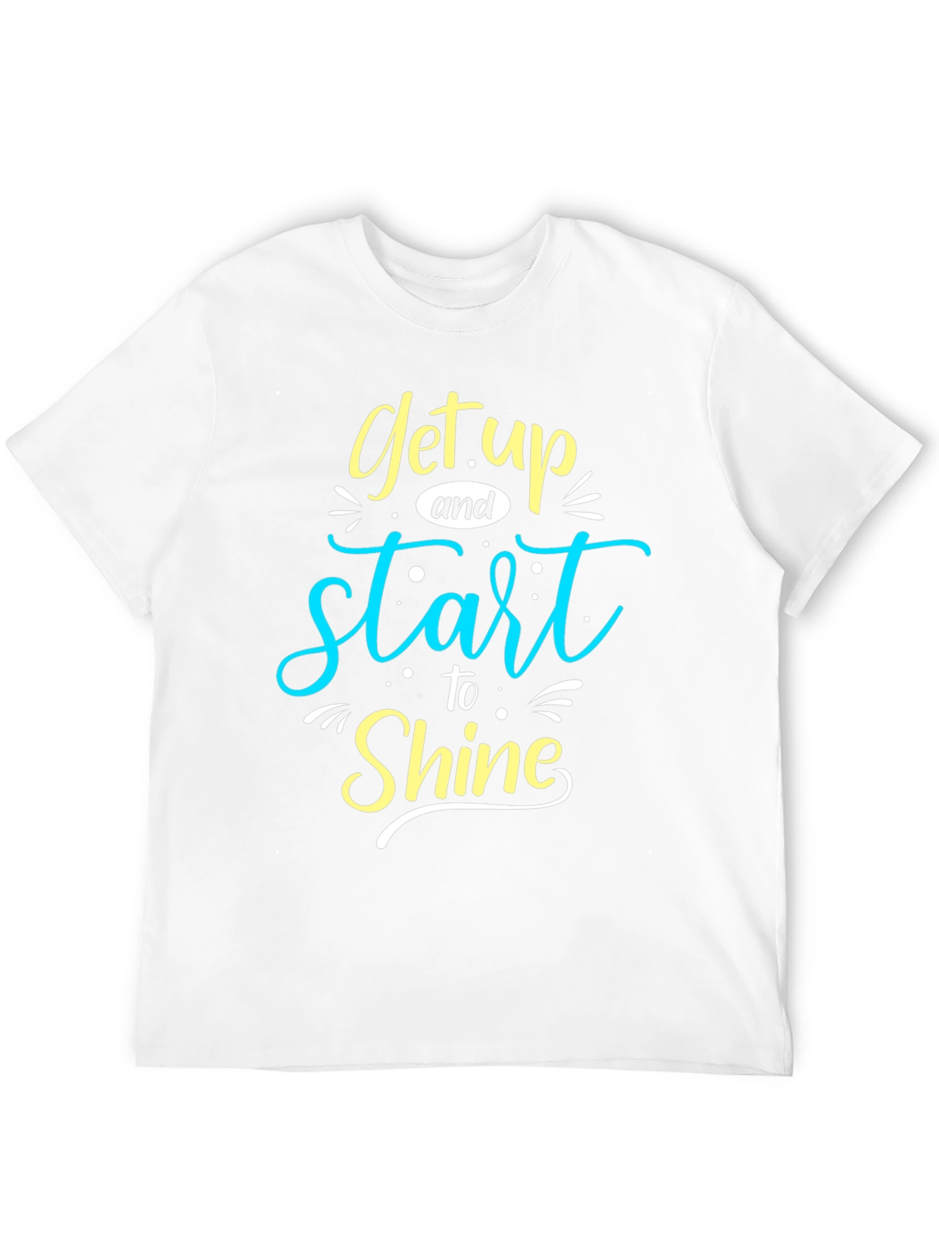 Get Up and Start to Shine Black Graphic Tee
