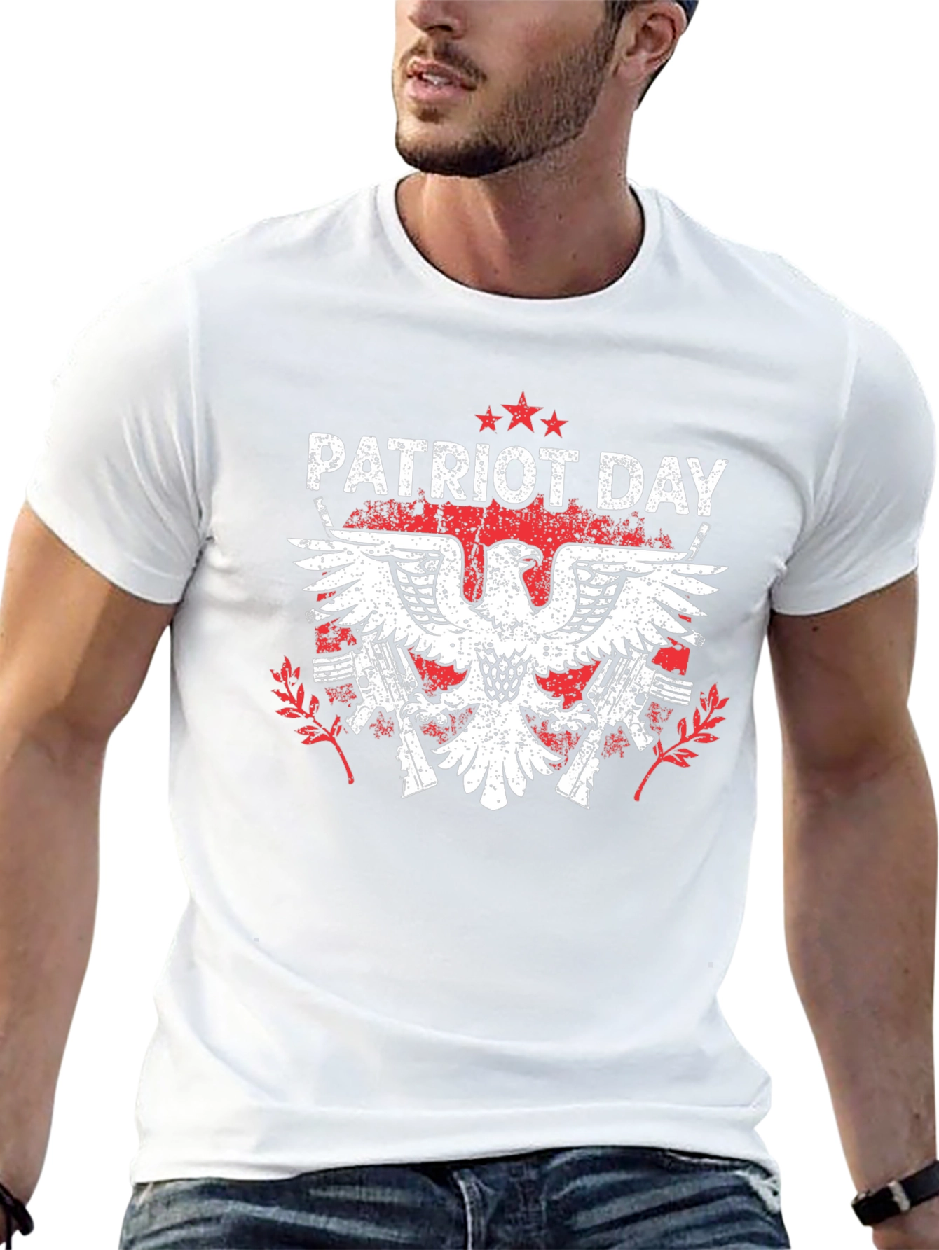 Patriot Day Eagle Graphic Tee - Black
