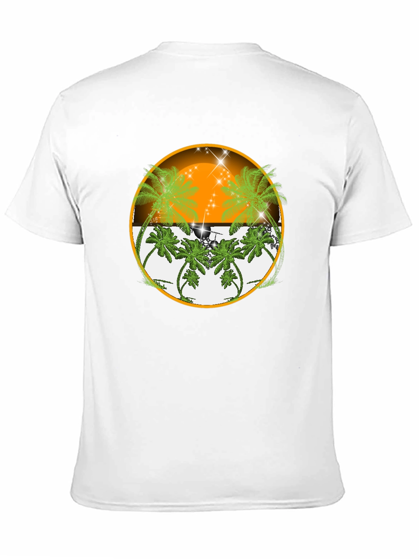 Tropical Sunset Palm Tree Graphic Tee