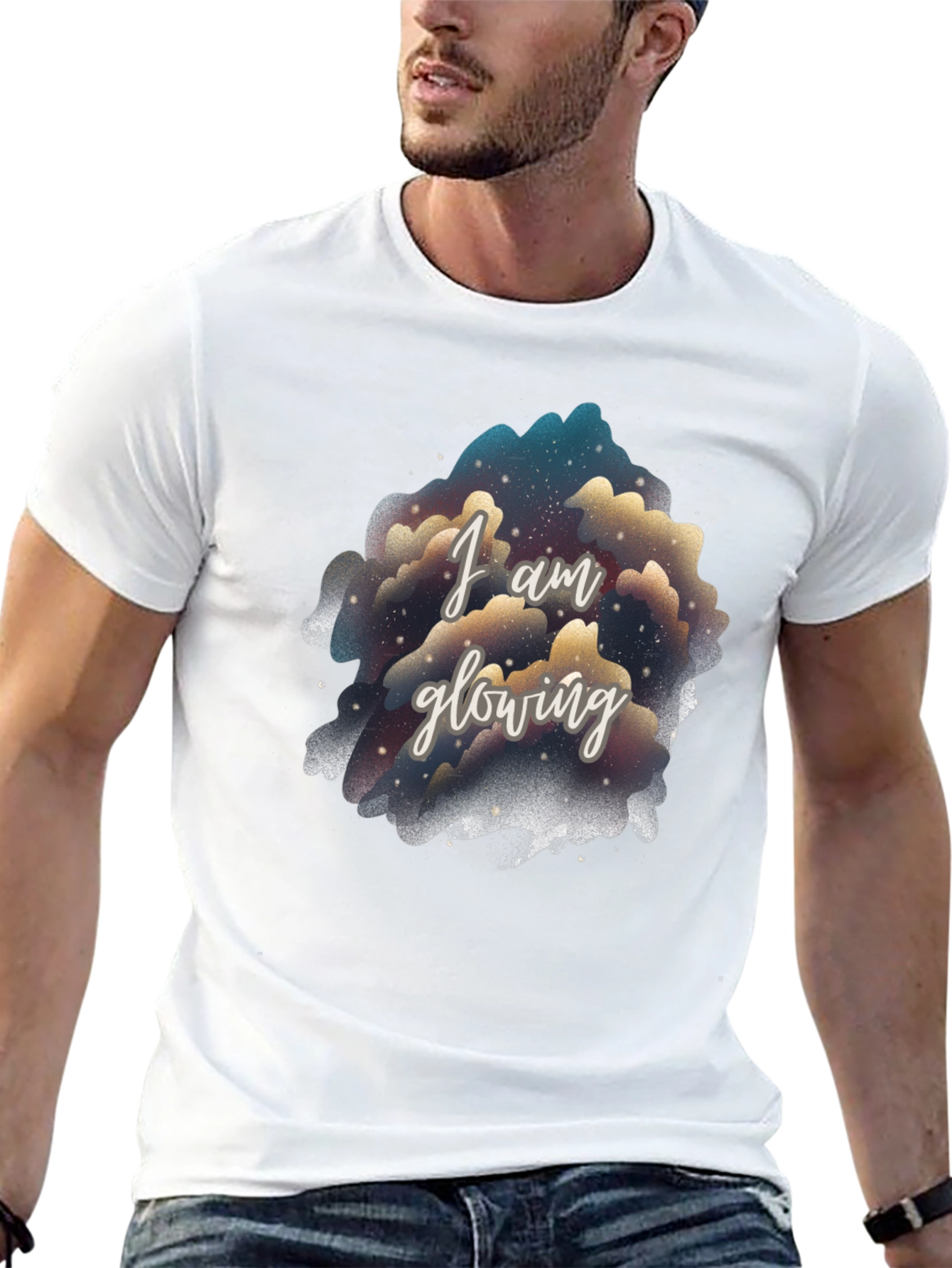 I Am Glowing Graphic Tee - Black