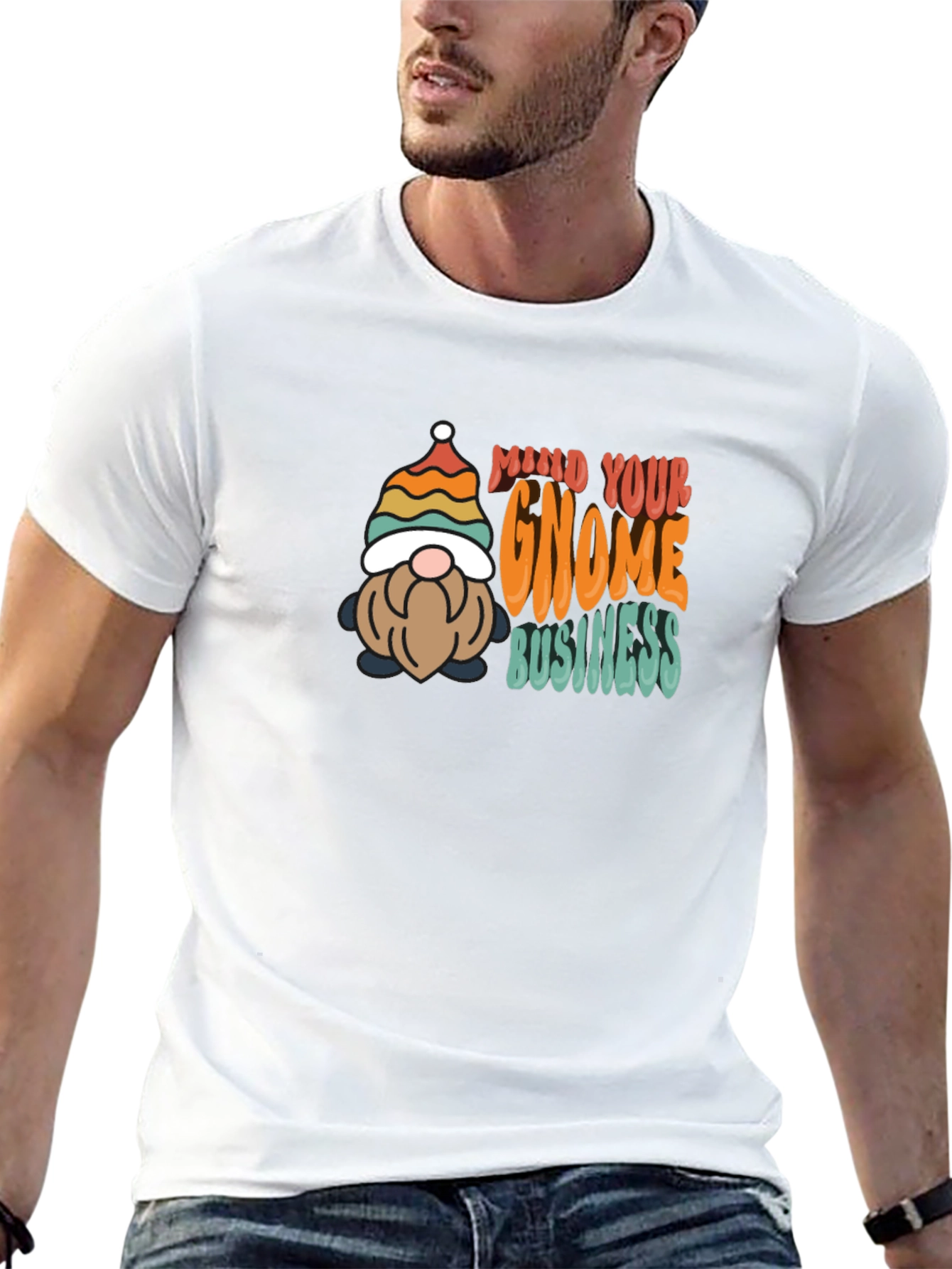 Mind Your Gnome Business Graphic Tee
