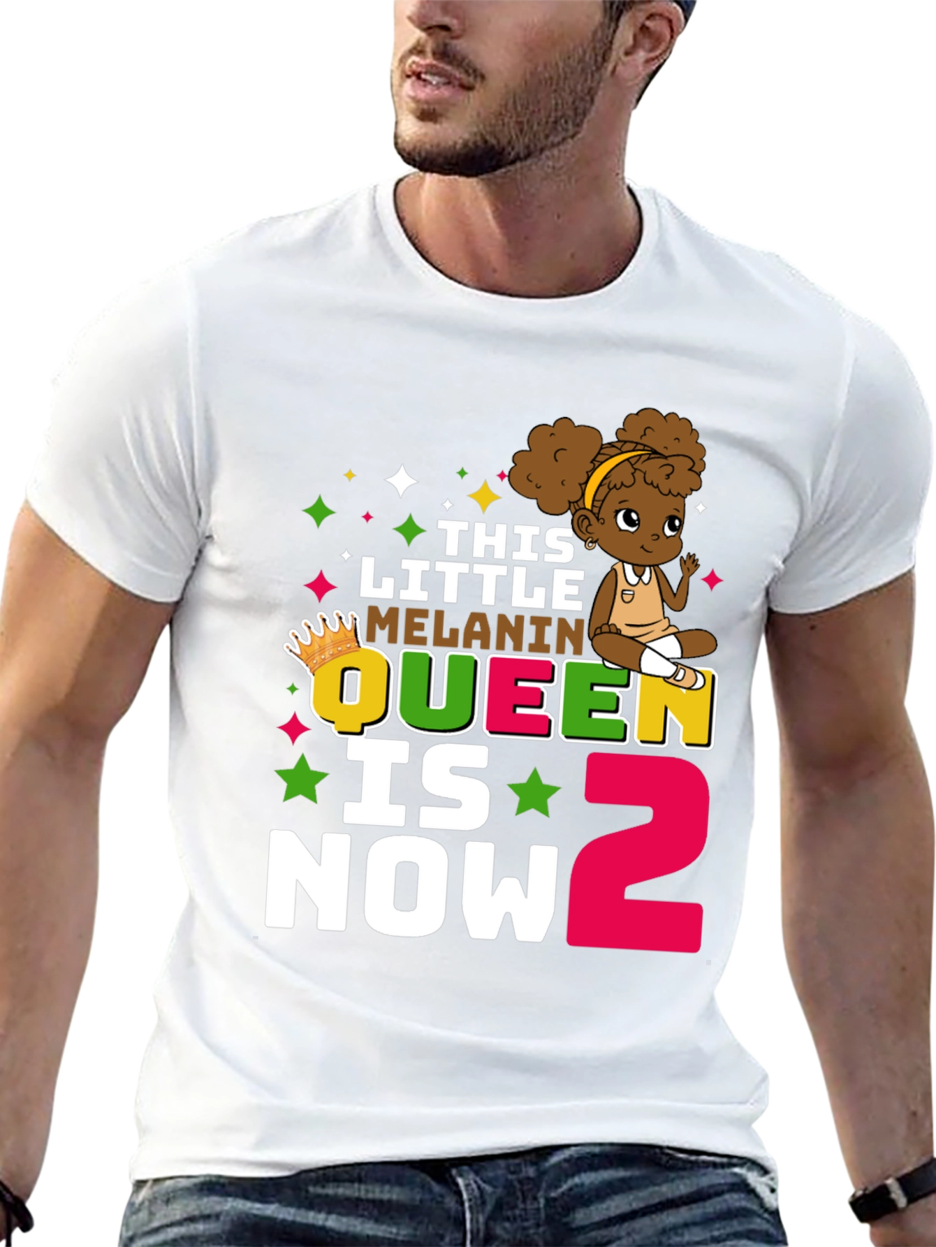 This Little Melanin Queen Is Now 2 T-Shirt