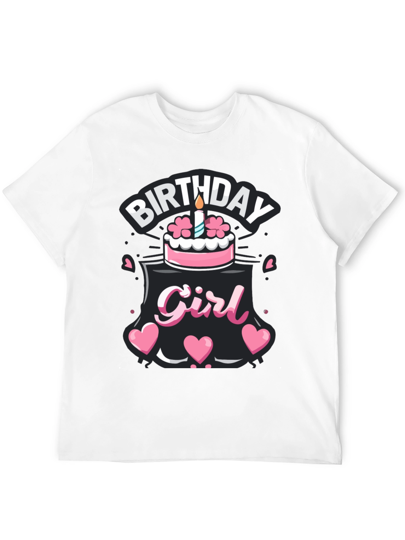 Birthday Girl T-Shirt - Cute Cake Design