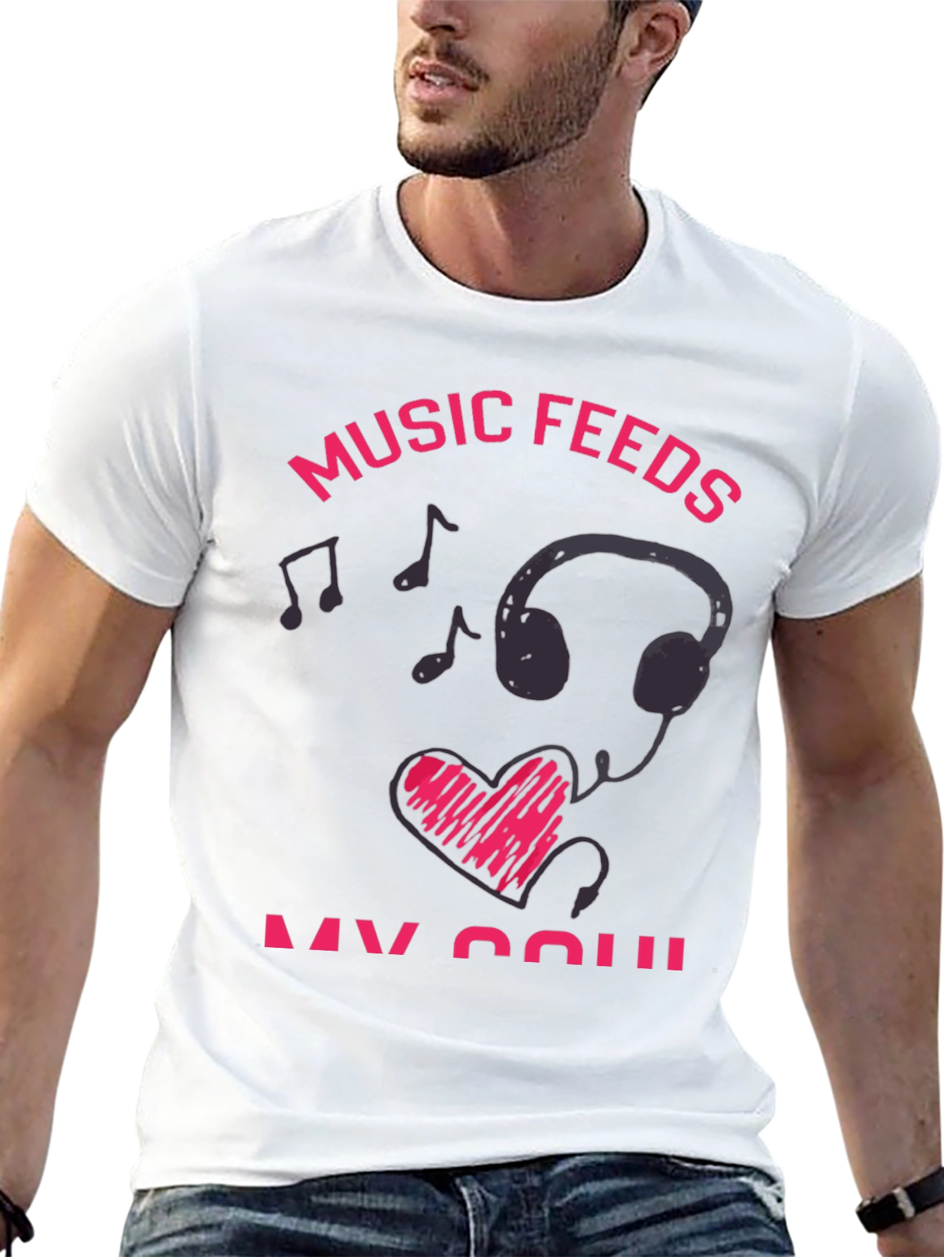 Music Feeds My Soul Graphic T-Shirt