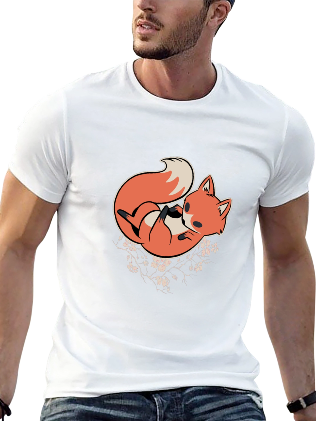 Fox Graphic Black T-Shirt - Casual Comfort