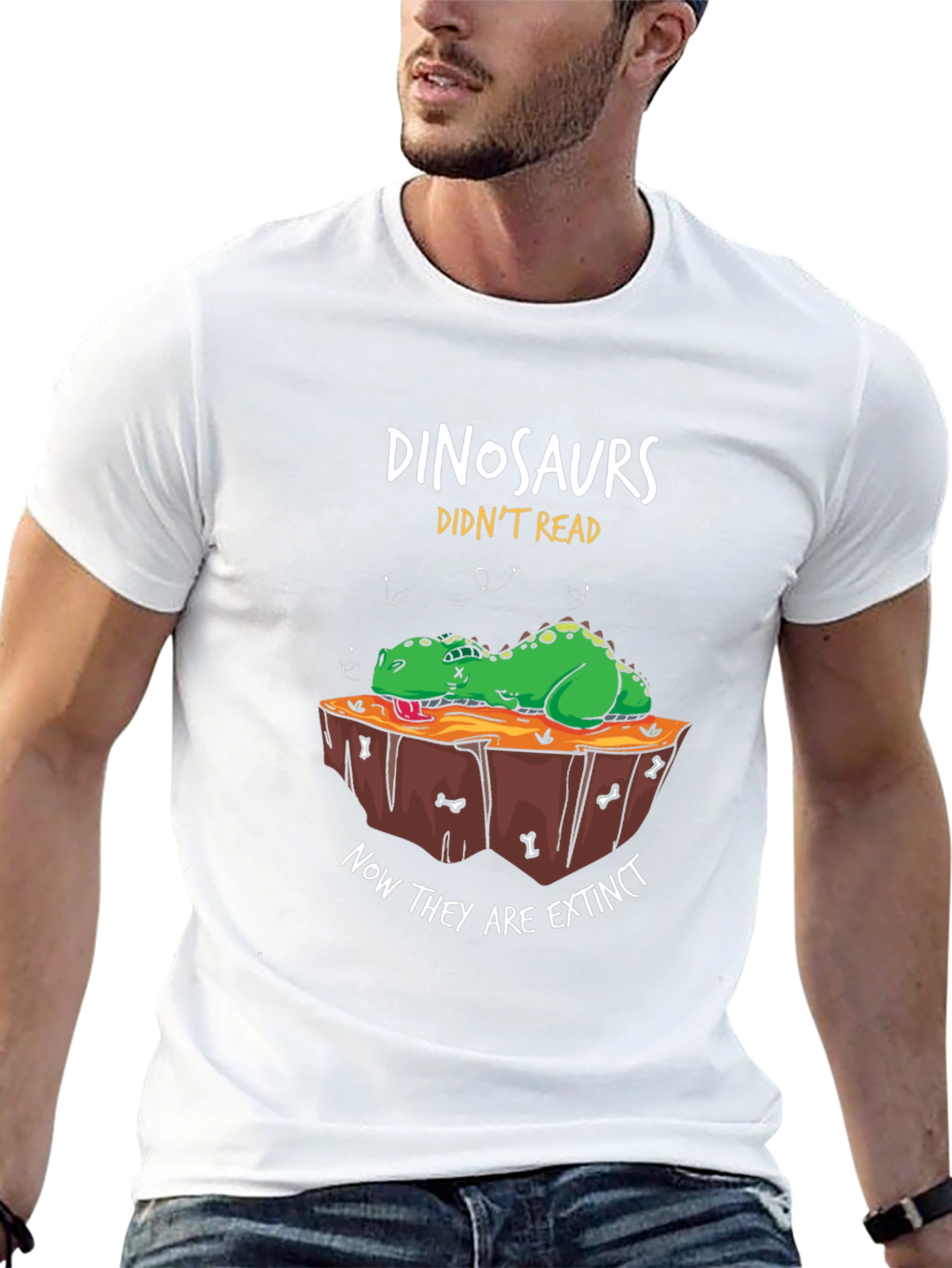 Dinosaurs Didnt Read Graphic Tee