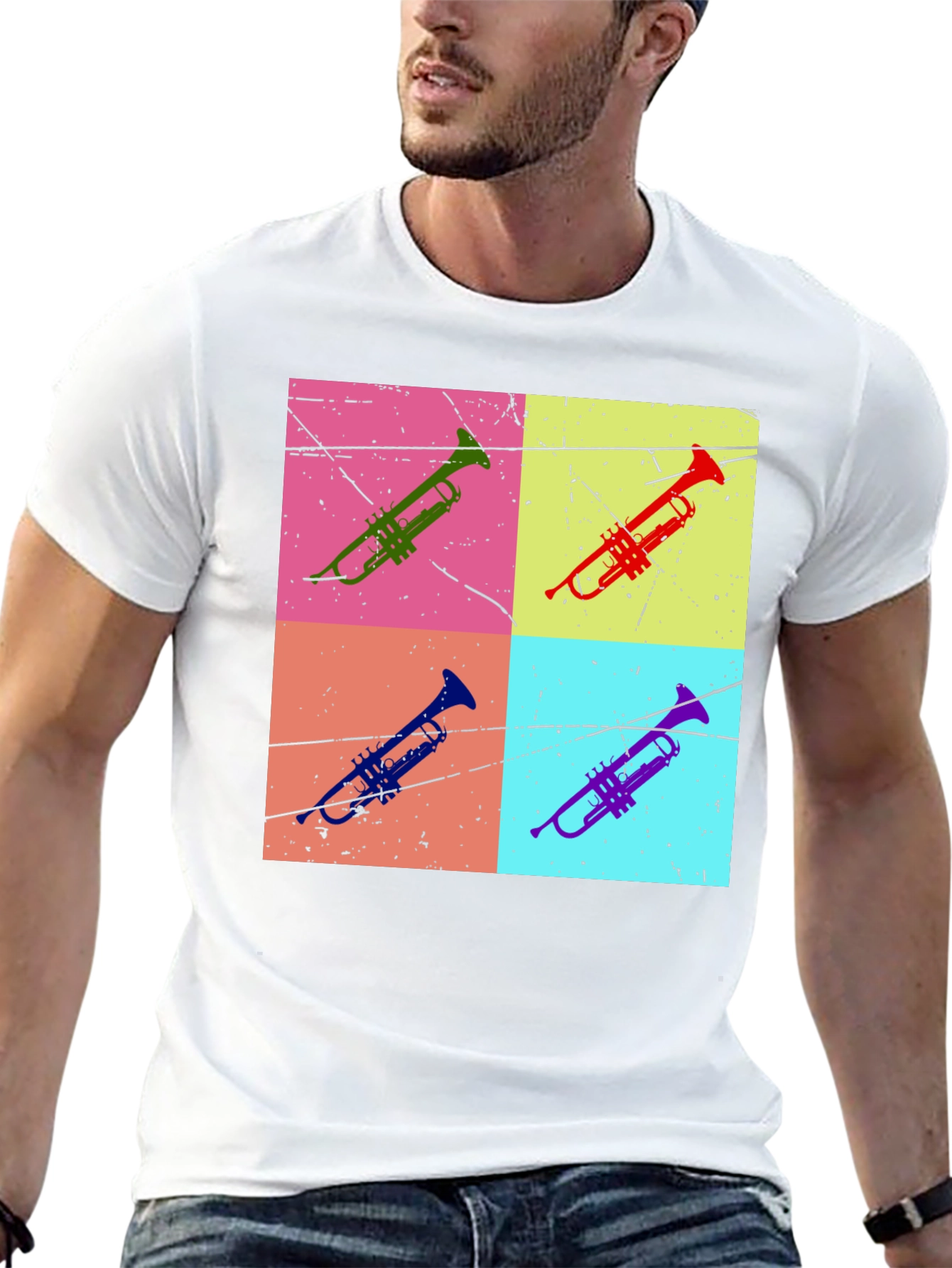 Retro Trumpet Pop Art T-Shirt