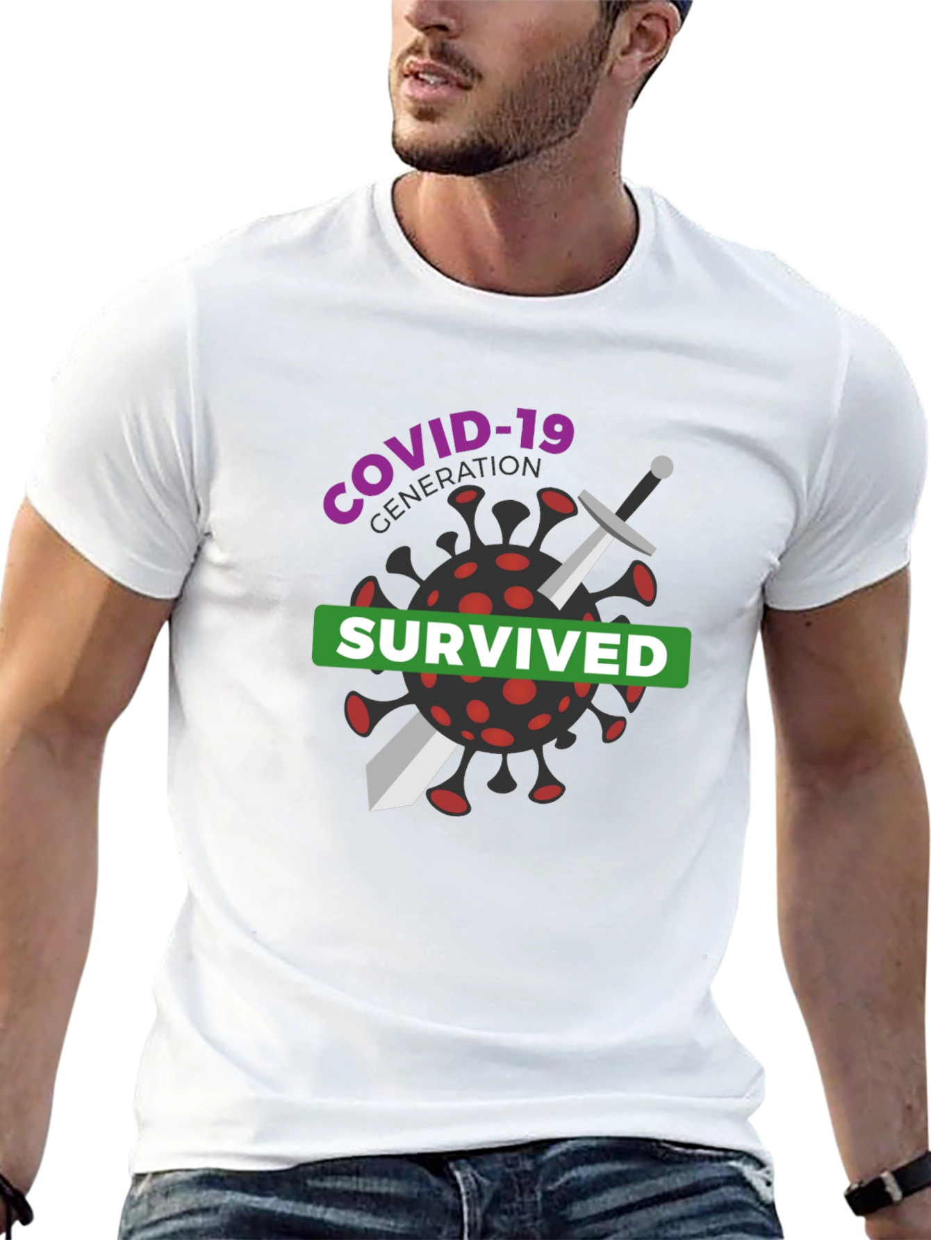 COVID-19 Generation Survived Black T-Shirt