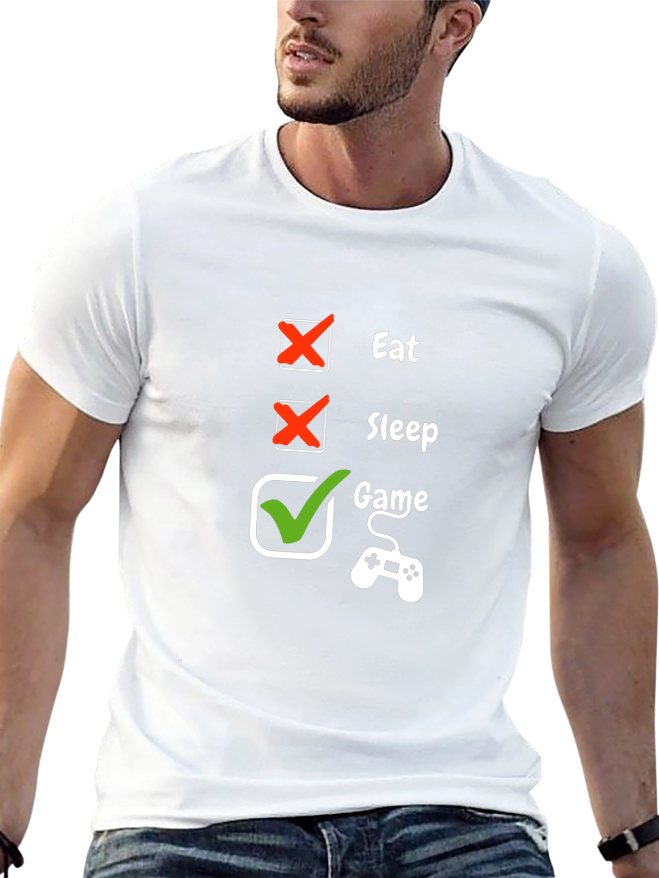 Eat Sleep Game T-Shirt - Gamer Life Tee