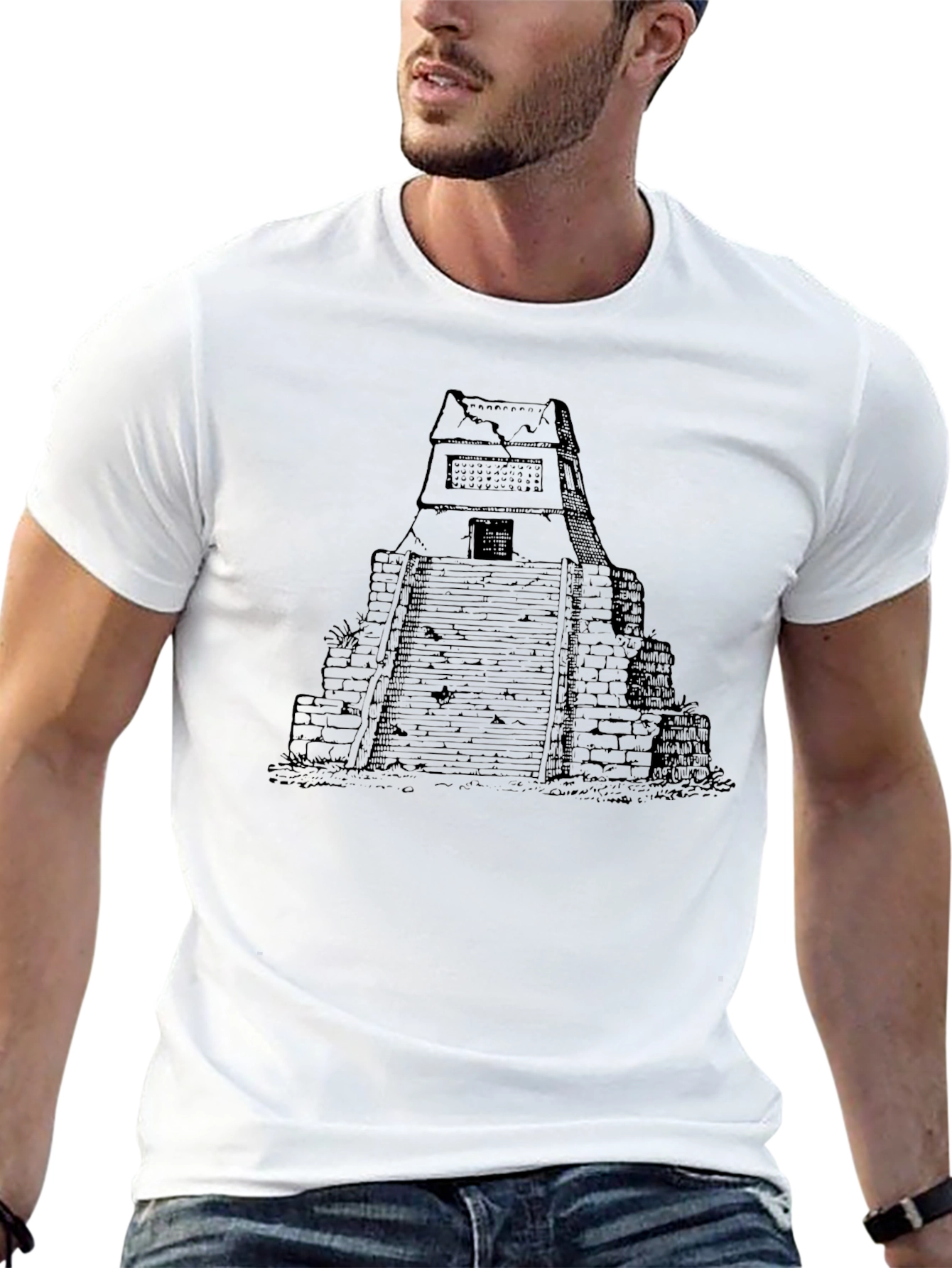 Mayan Pyramid Graphic T-Shirt