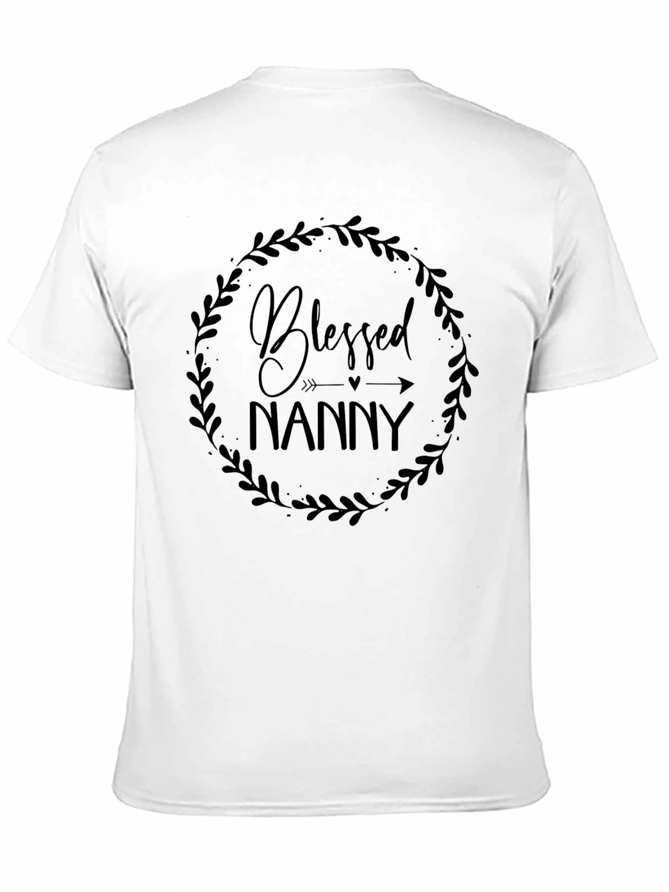 Blessed Nanny T-Shirt - Round Floral Graphic