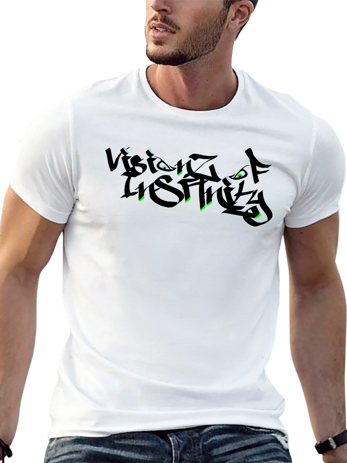 Vision of Ghosts Black Graphic Tee