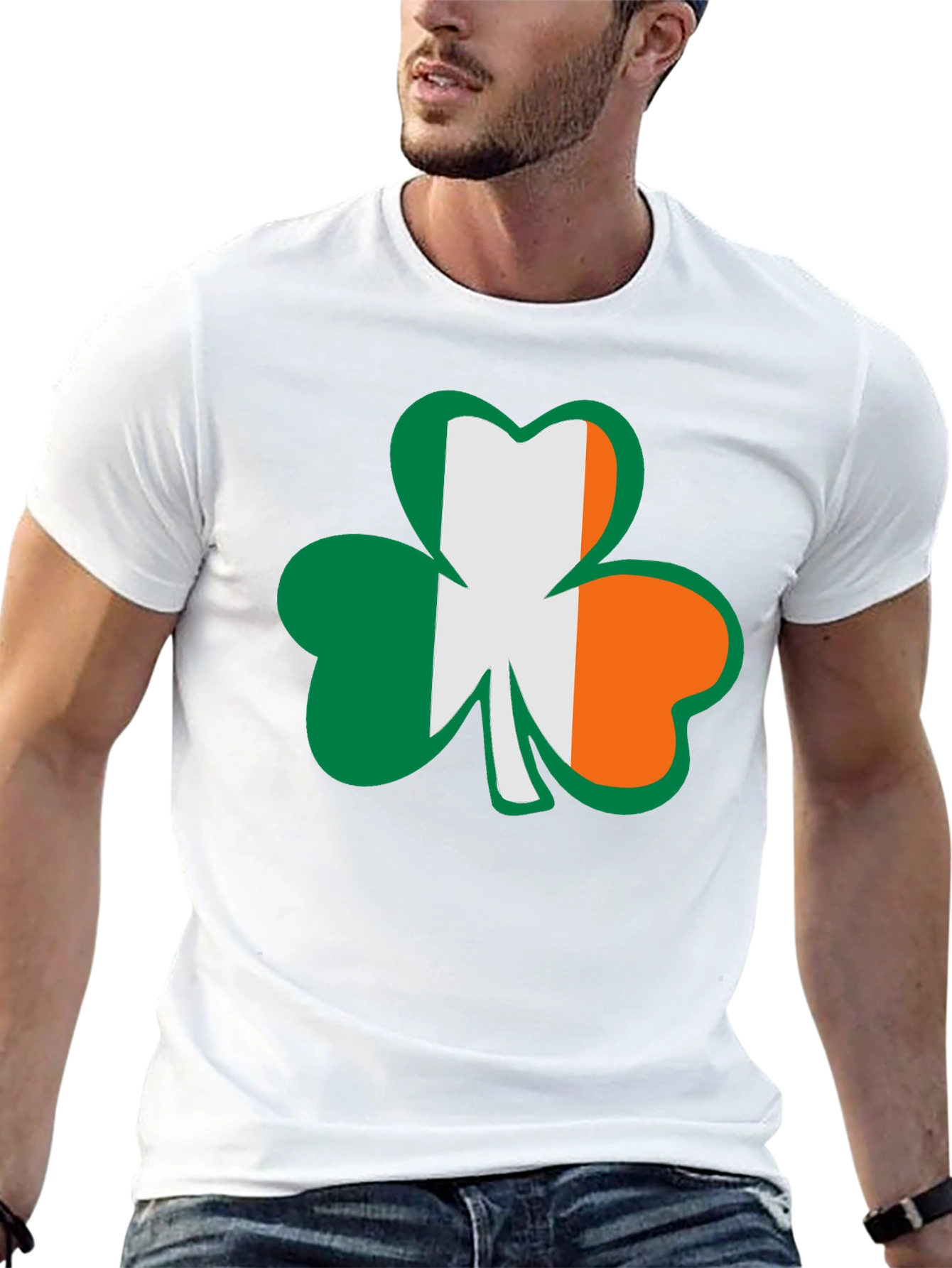 Irish Flag Shamrock Graphic Tee