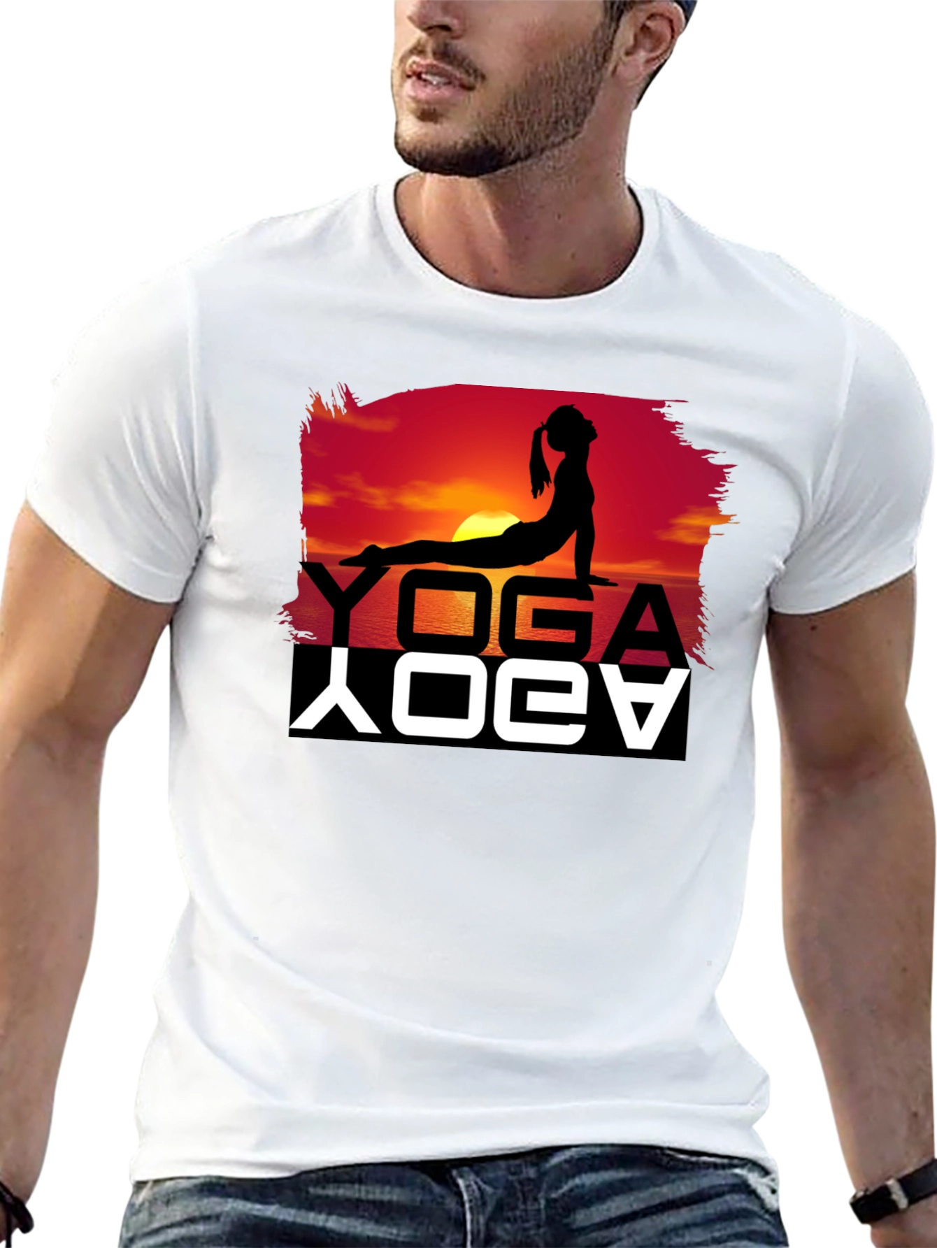 Yoga Sunset Graphic Tee