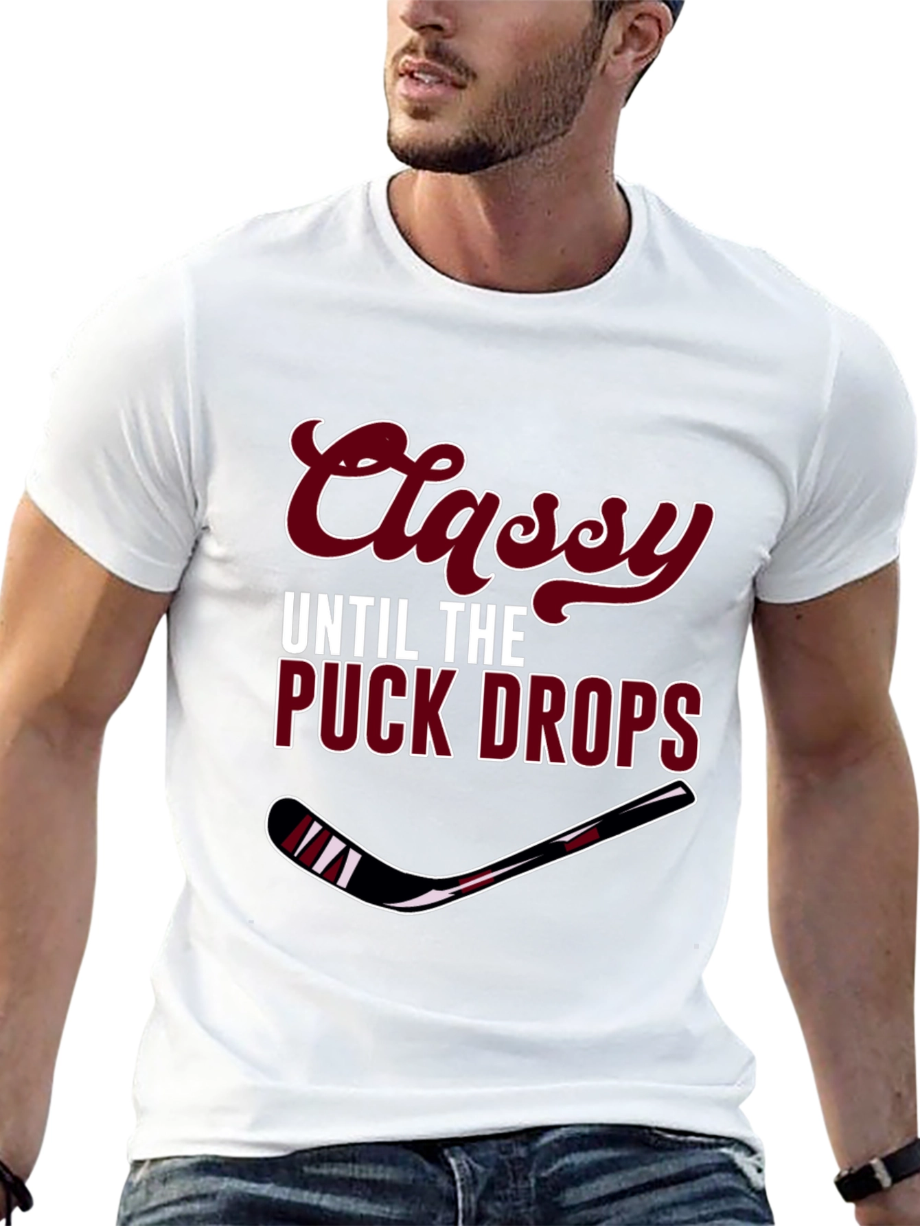 Classy Until the Puck Drops Mens T-Shirt