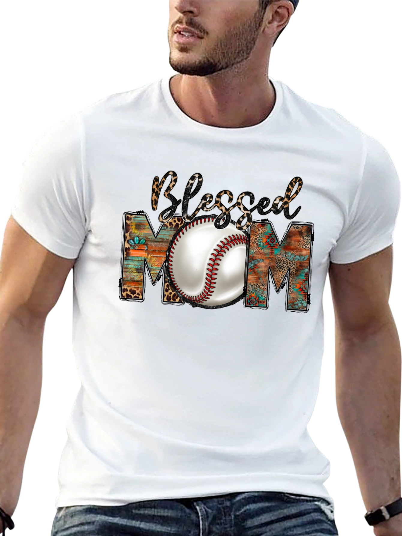 Blessed Mom Baseball T-Shirt