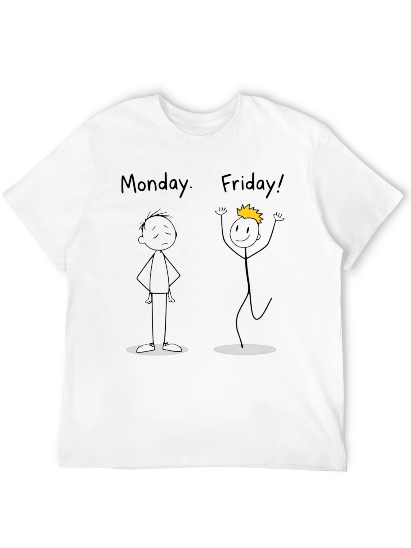 Monday Friday Graphic Black T-Shirt
