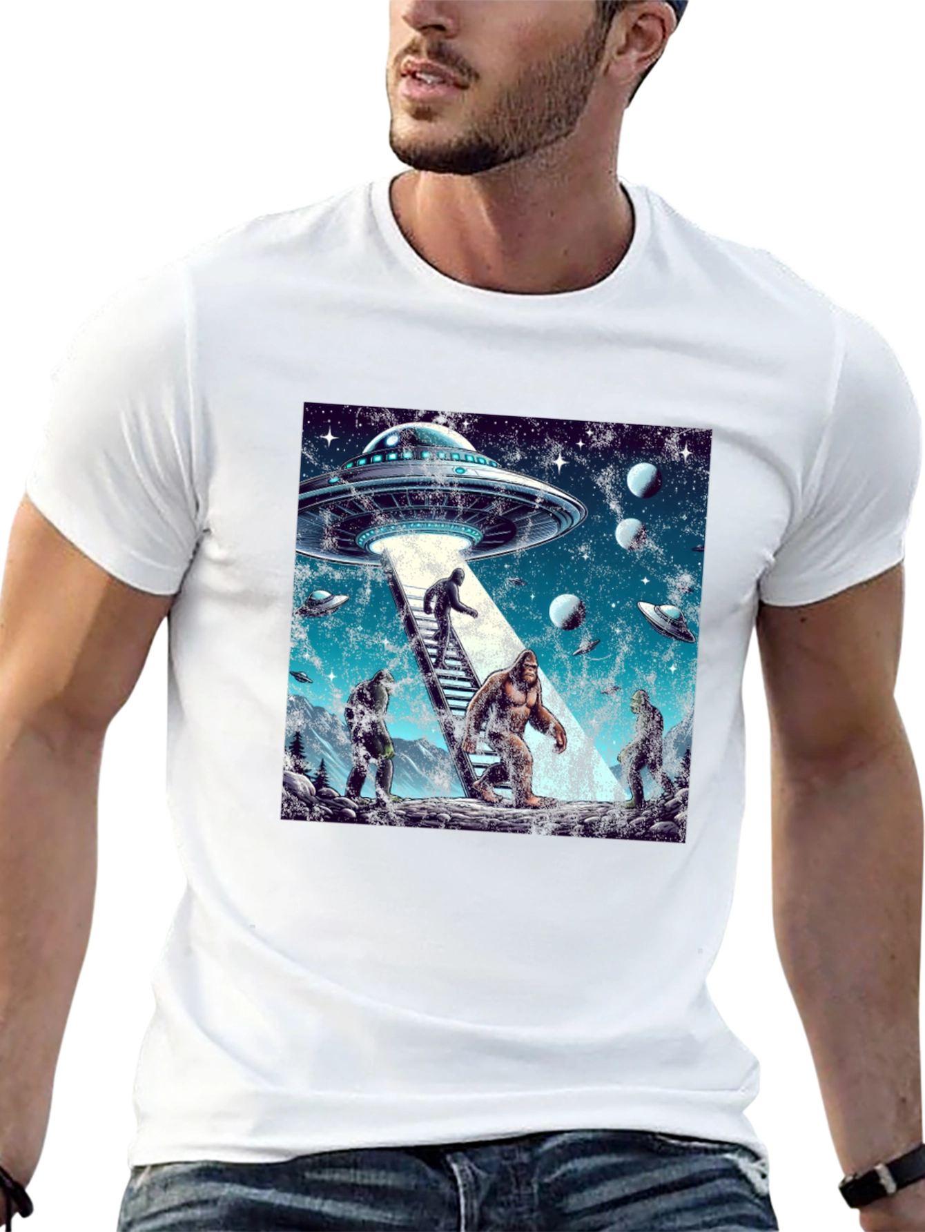 UFO Bigfoot Alien T-Shirt