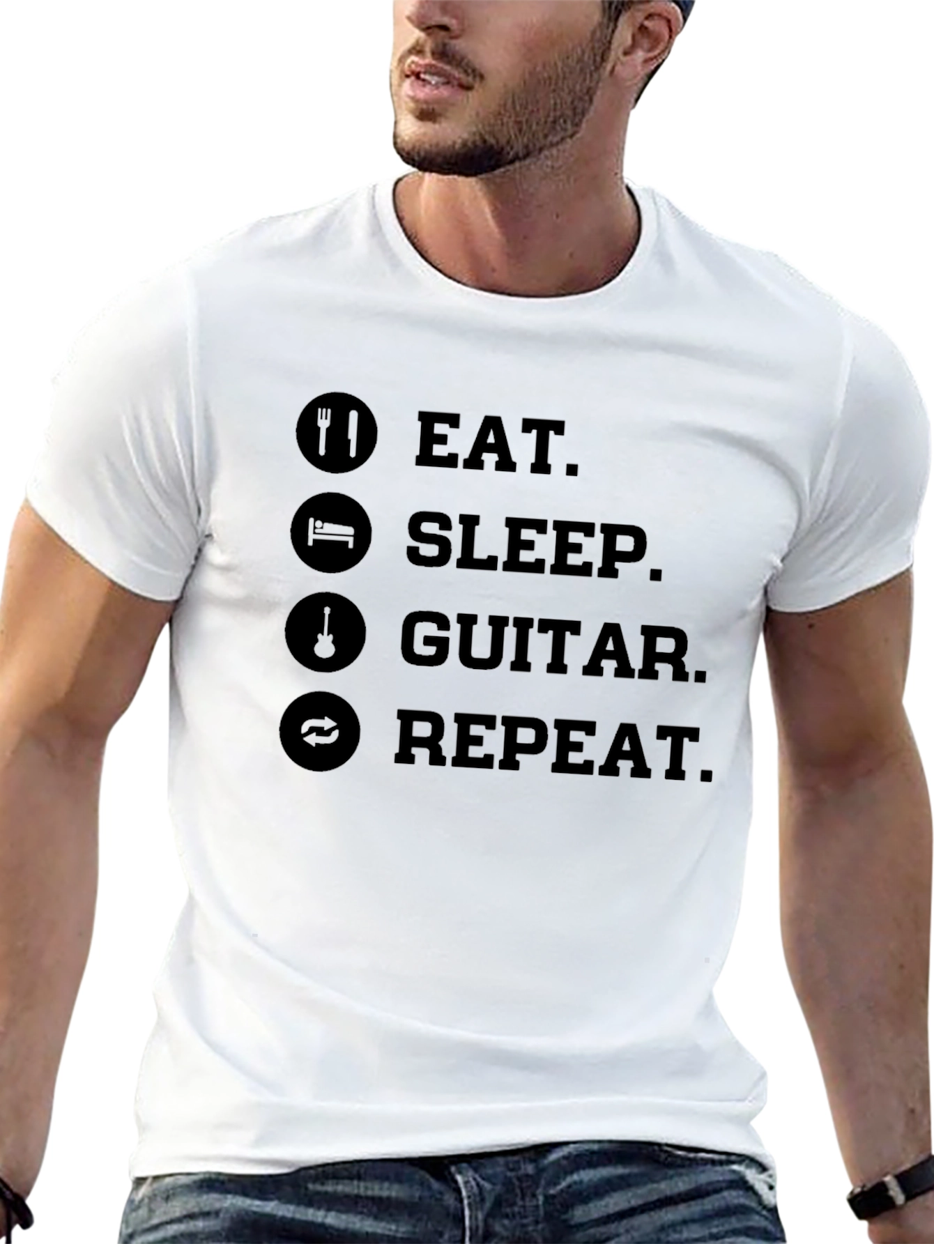 Eat Sleep Guitar Repeat T-Shirt