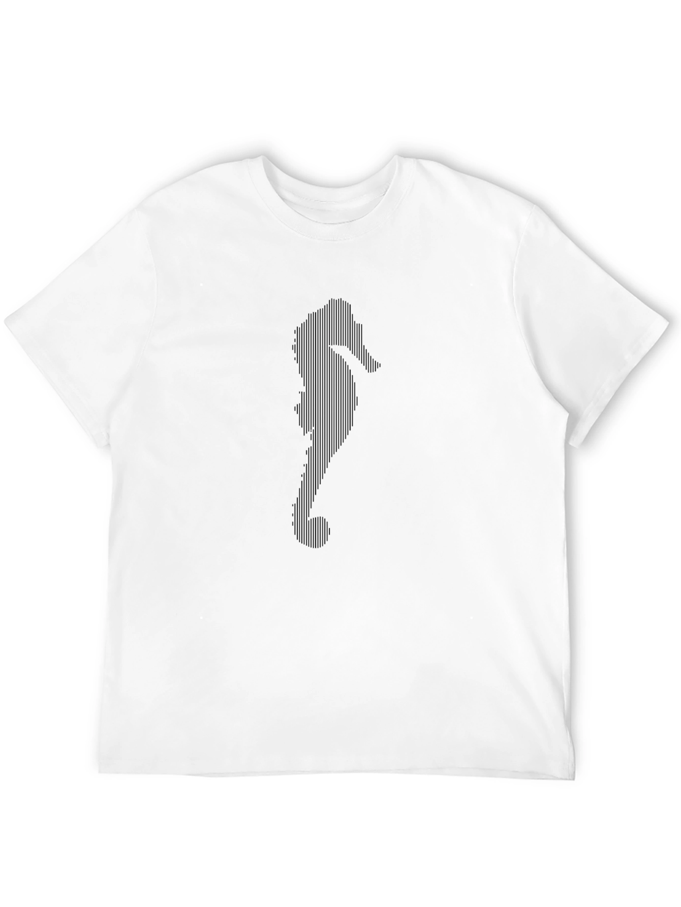 Mens Black Seahorse Graphic Tee