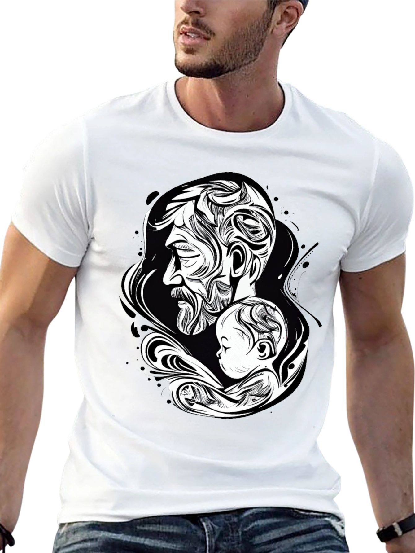 Father & Child Graphic Tee - Stylish Comfort