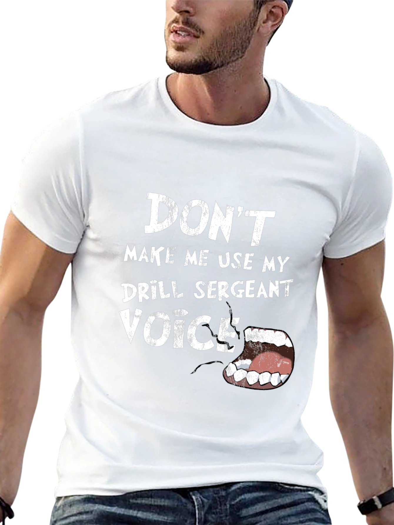 Drill Sergeant Voice T-Shirt Funny Graphic Tee