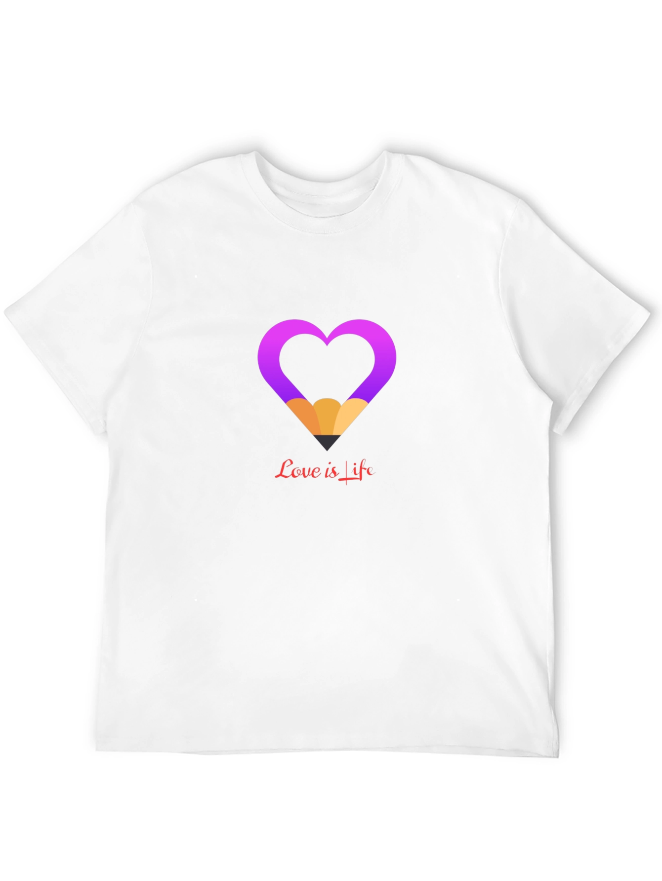 Heart Pencil Graphic Tee - Love Is Life