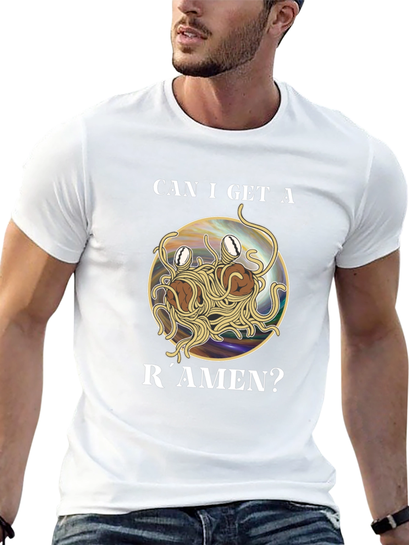 Flying Spaghetti Monster T-Shirt Ramen Tee