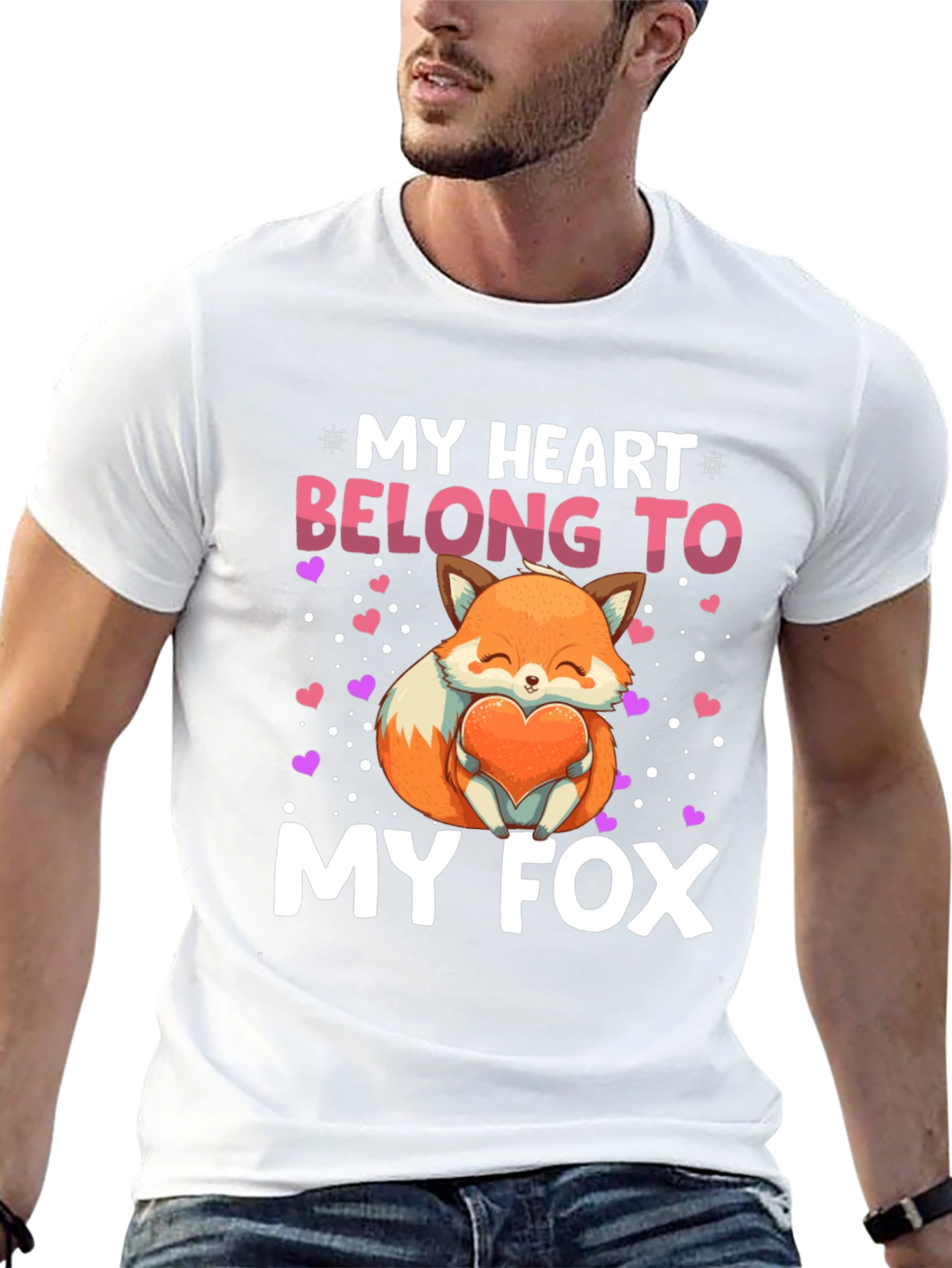 My Heart Belongs to My Fox Graphic Tee