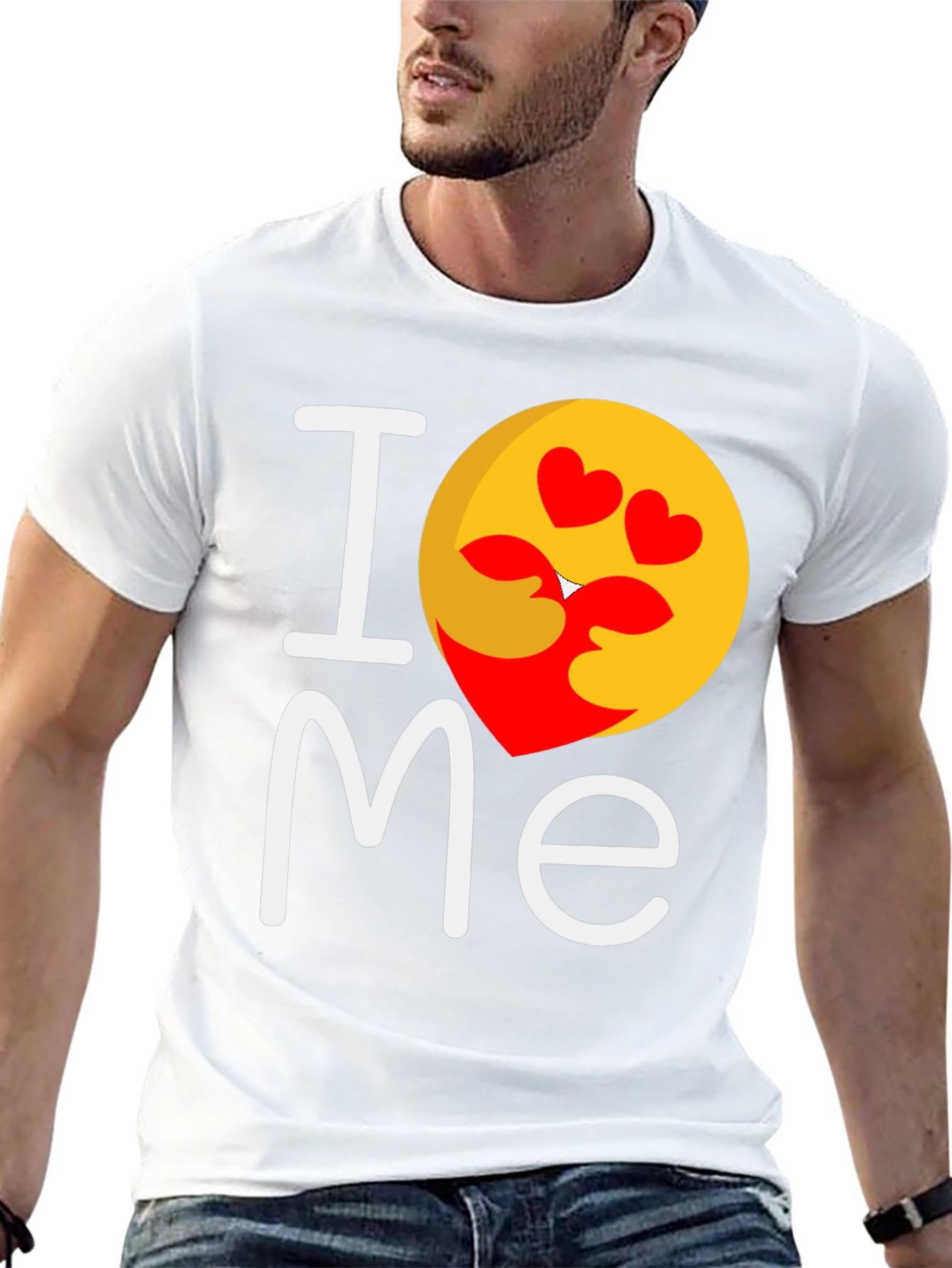 I Heart Me Graphic T-Shirt - Trendy Emoji Design