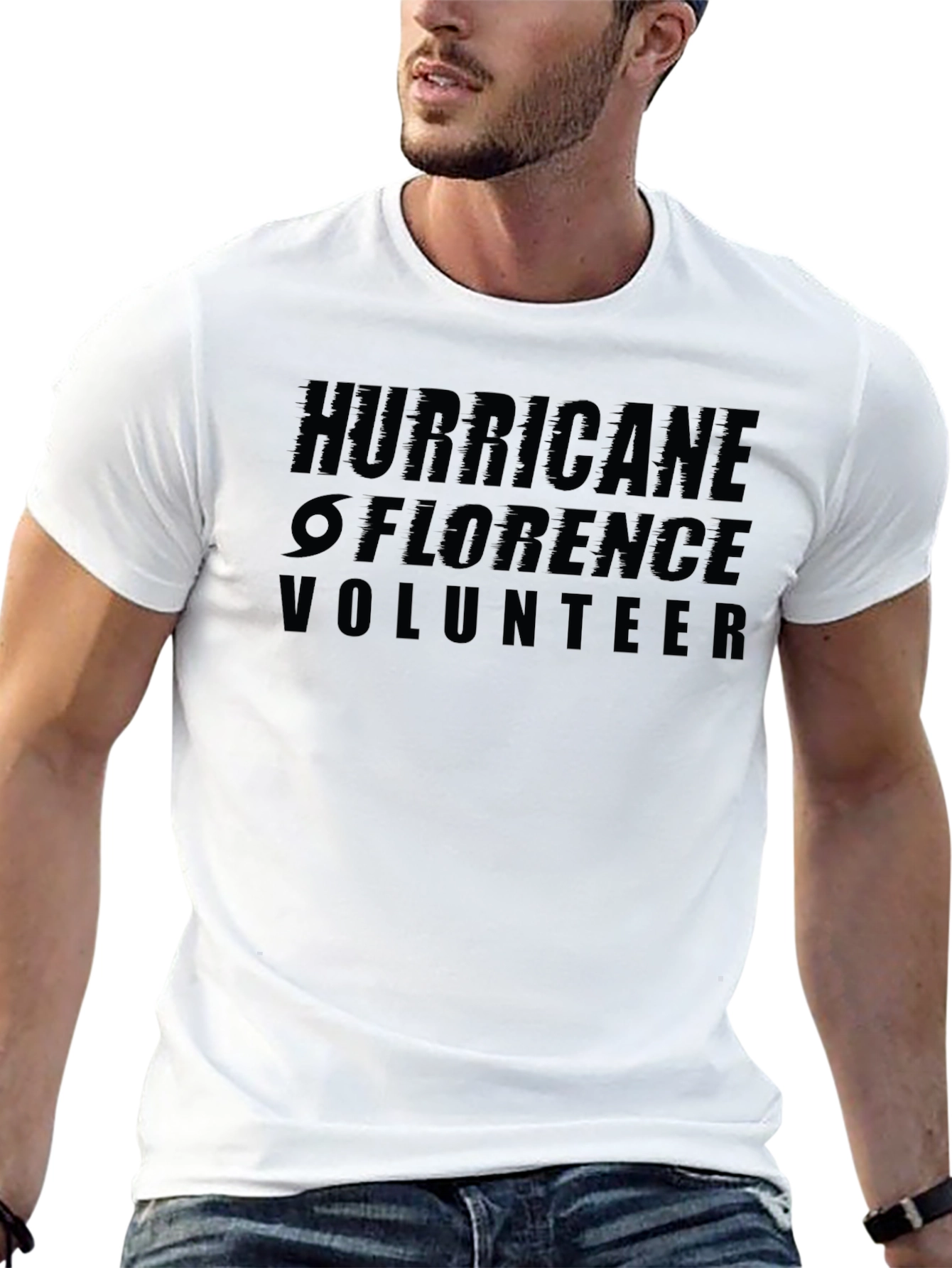 Hurricane Florence Volunteer Black T-Shirt