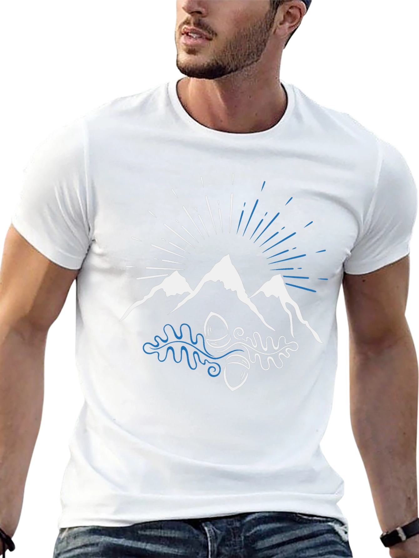 Mountain & Oak Graphic Tee - Nature Inspired Design
