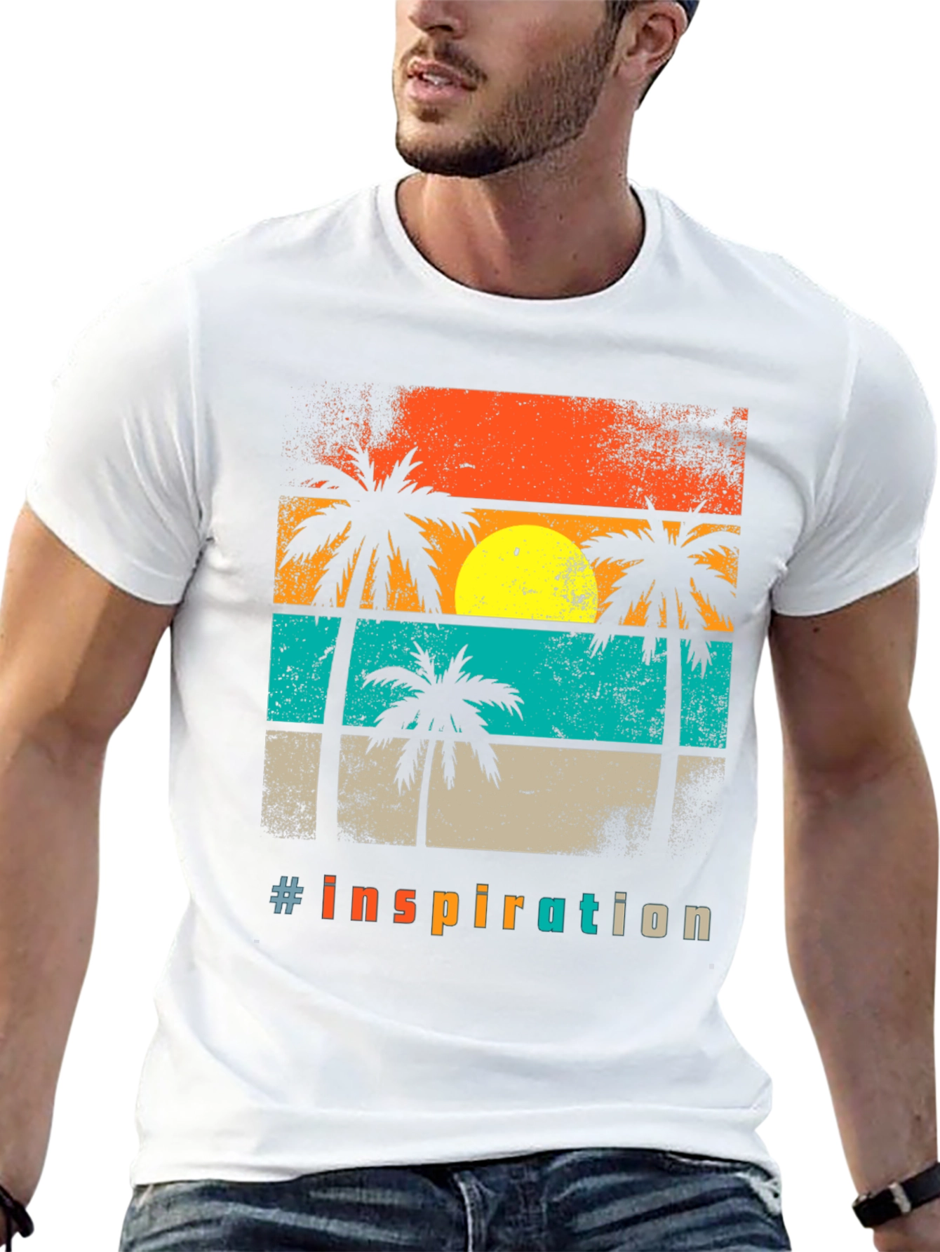 Inspirational Retro Palm Tree T-Shirt