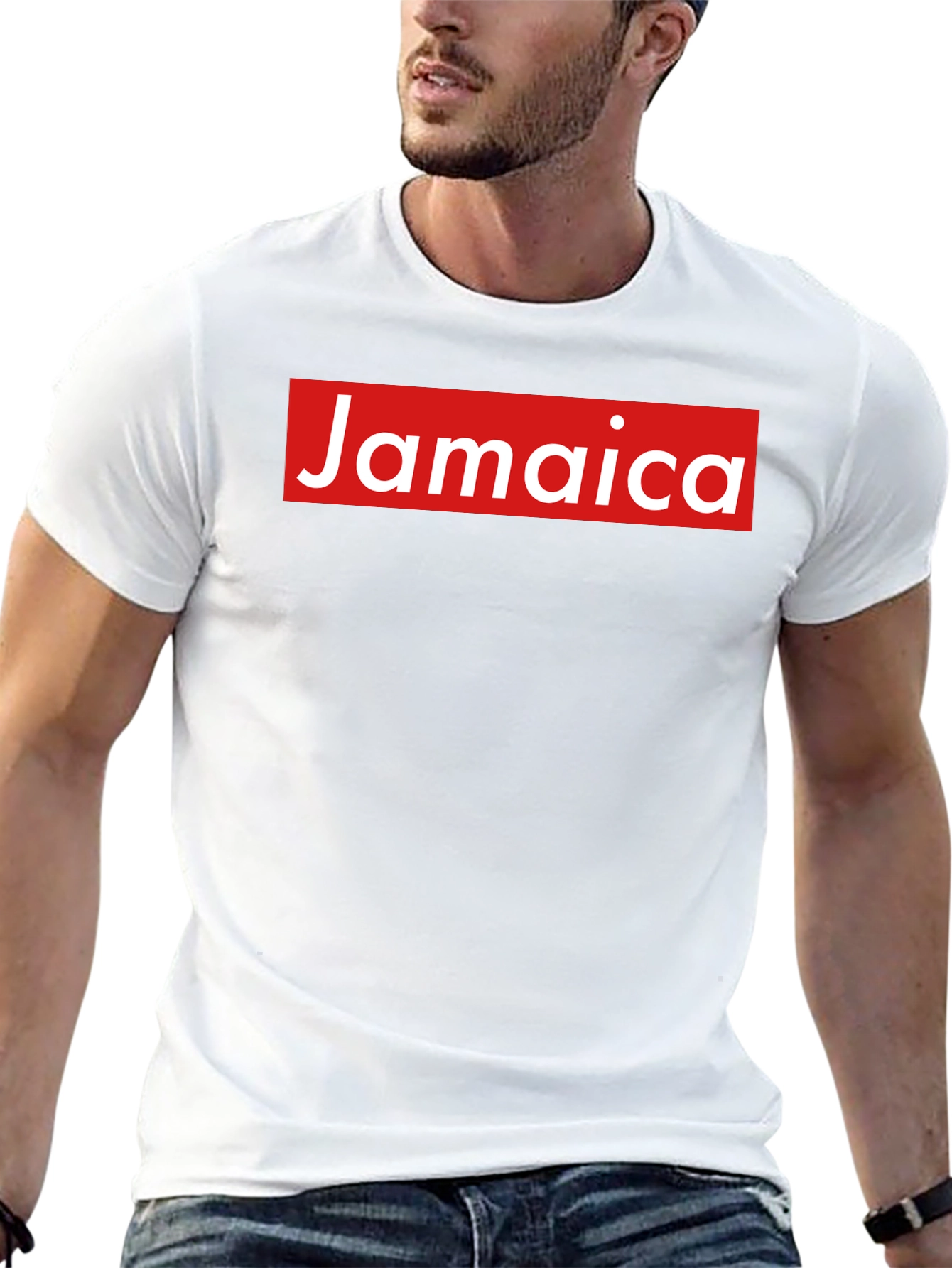 Jamaica Box Logo Graphic Tee - Classic Style