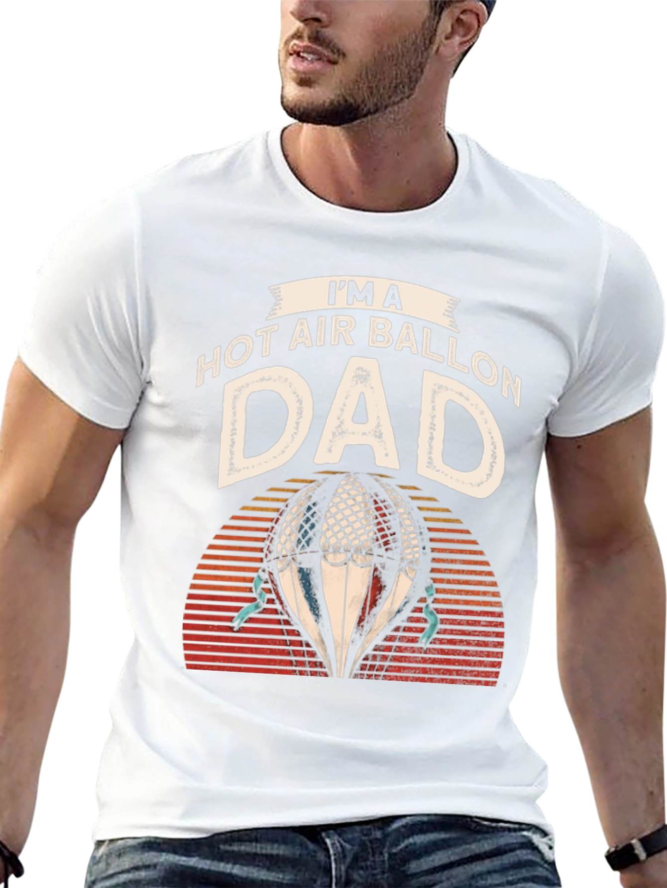 Hot Air Balloon Dad Graphic Tee