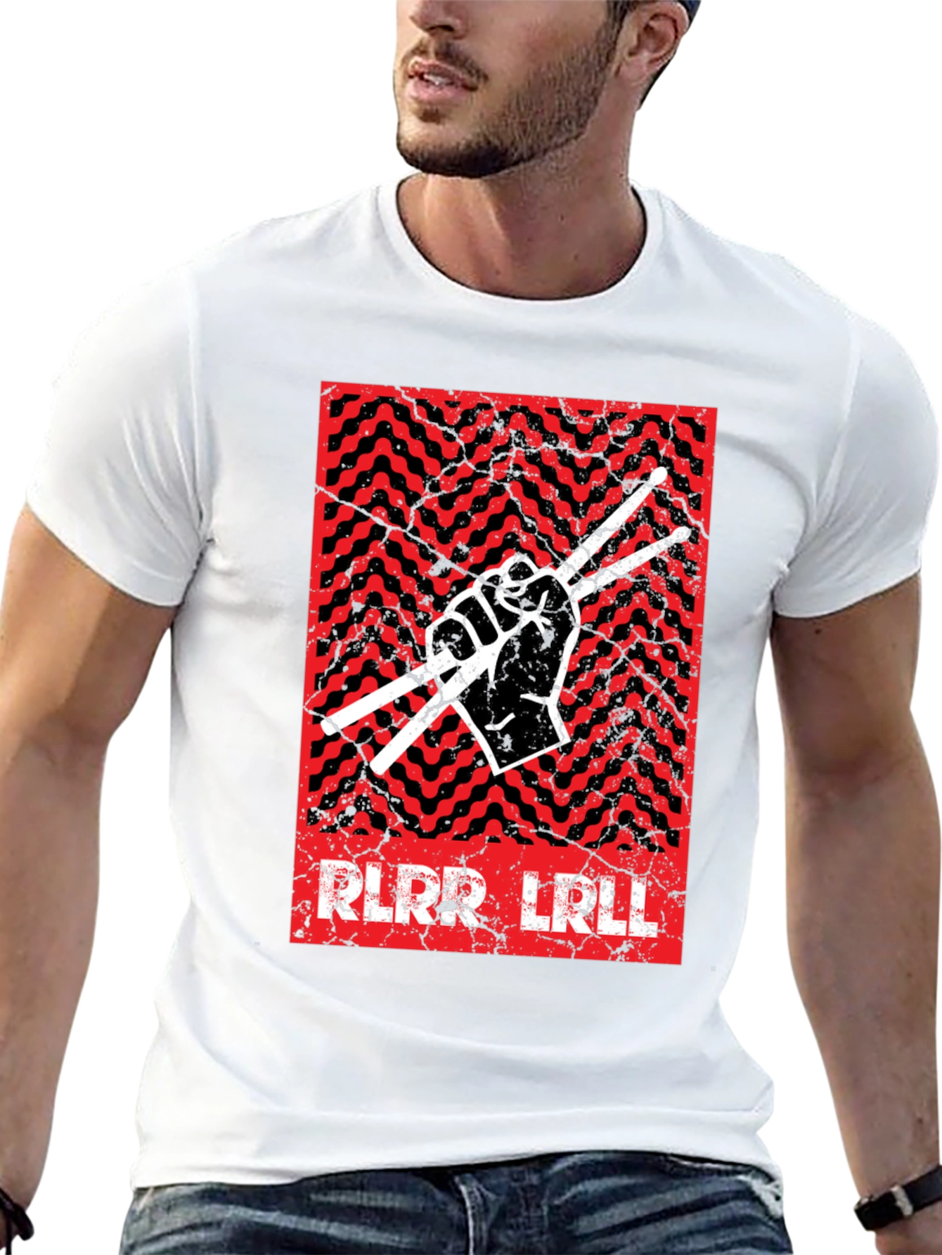 Drummer Graphic Tee - Rock & Roll Hand