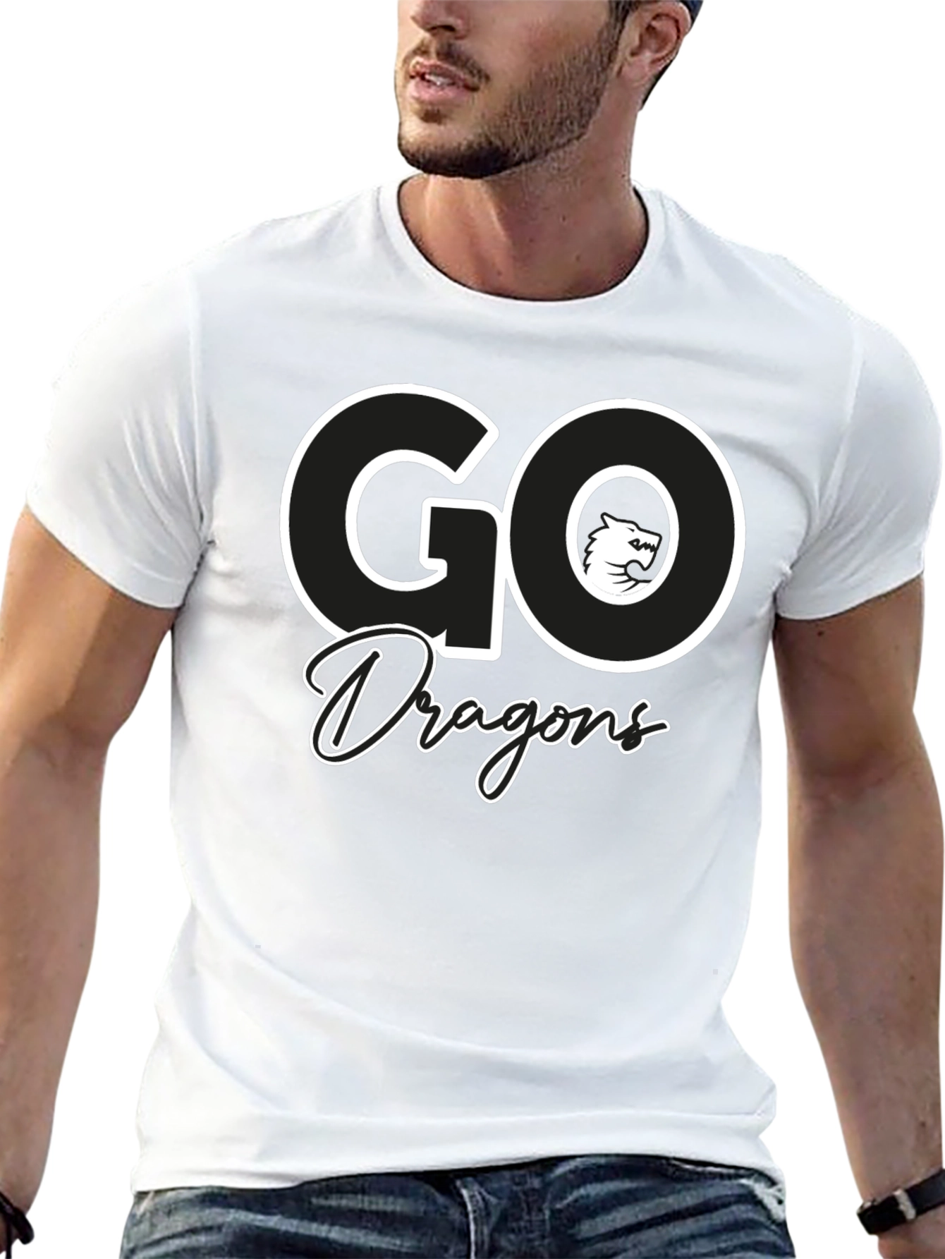 Go Dragons Graphic Tee - Black
