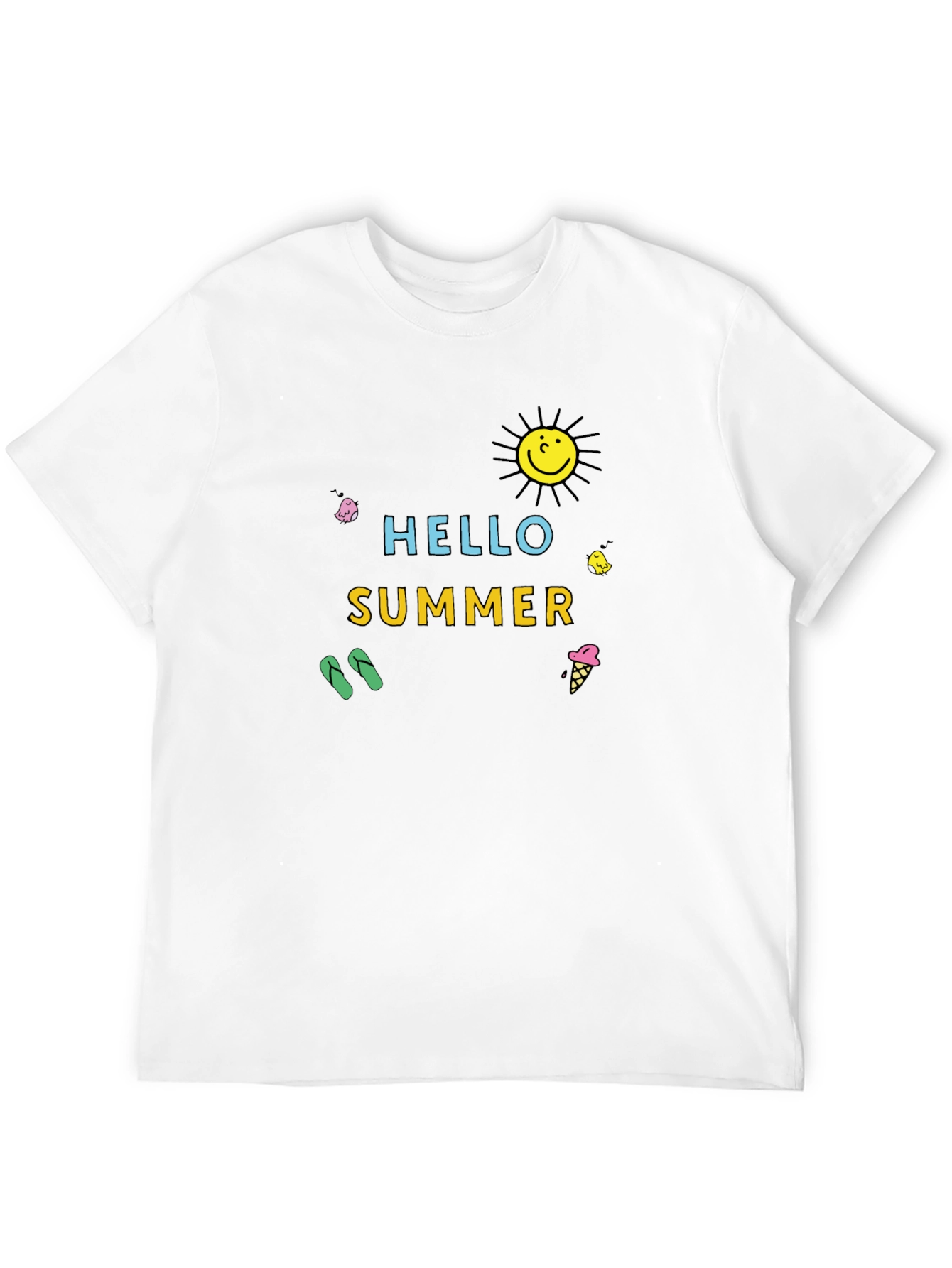Hello Summer Black T-Shirt