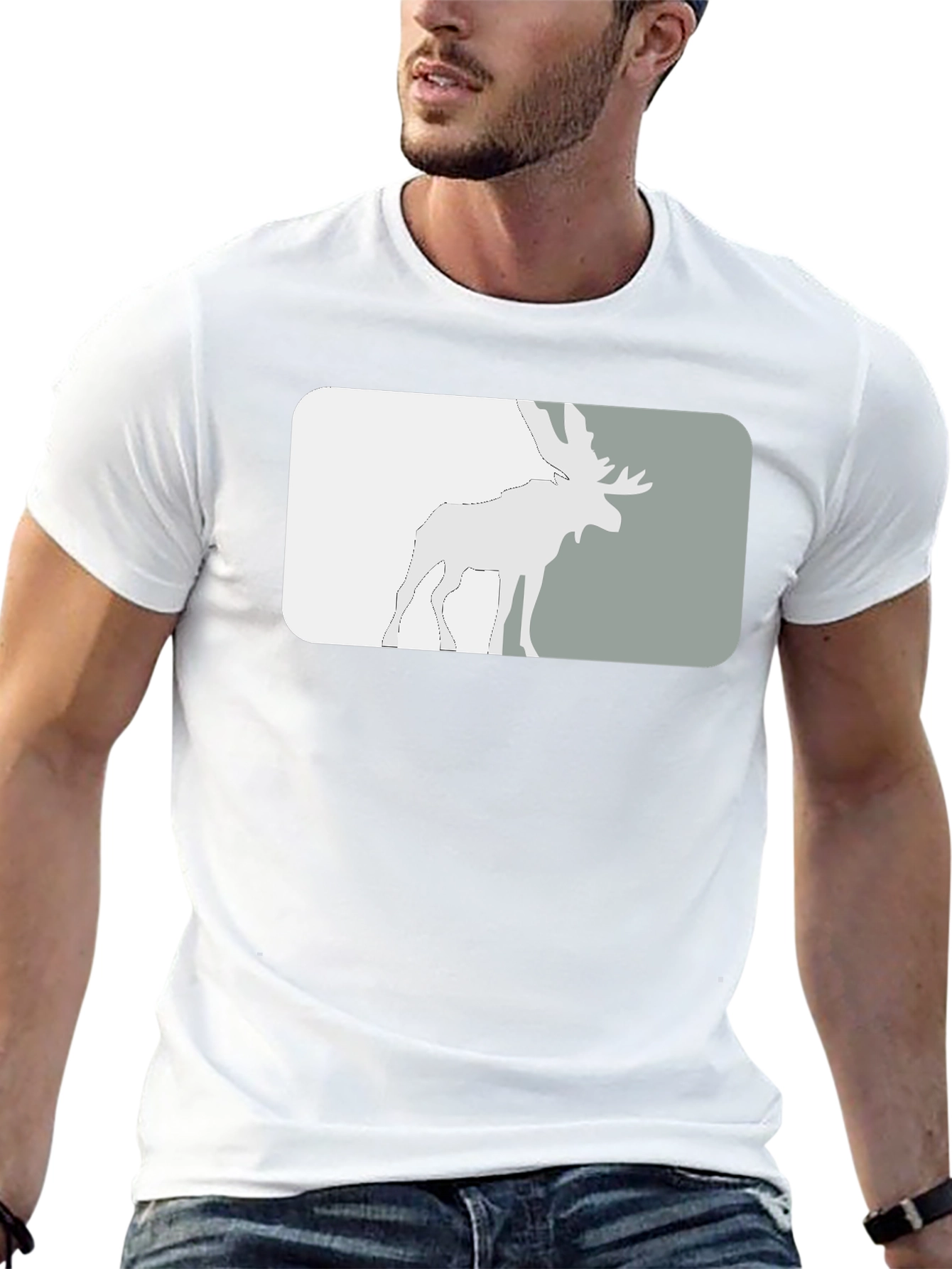 Moose Graphic Tee - Stylish Black T-Shirt