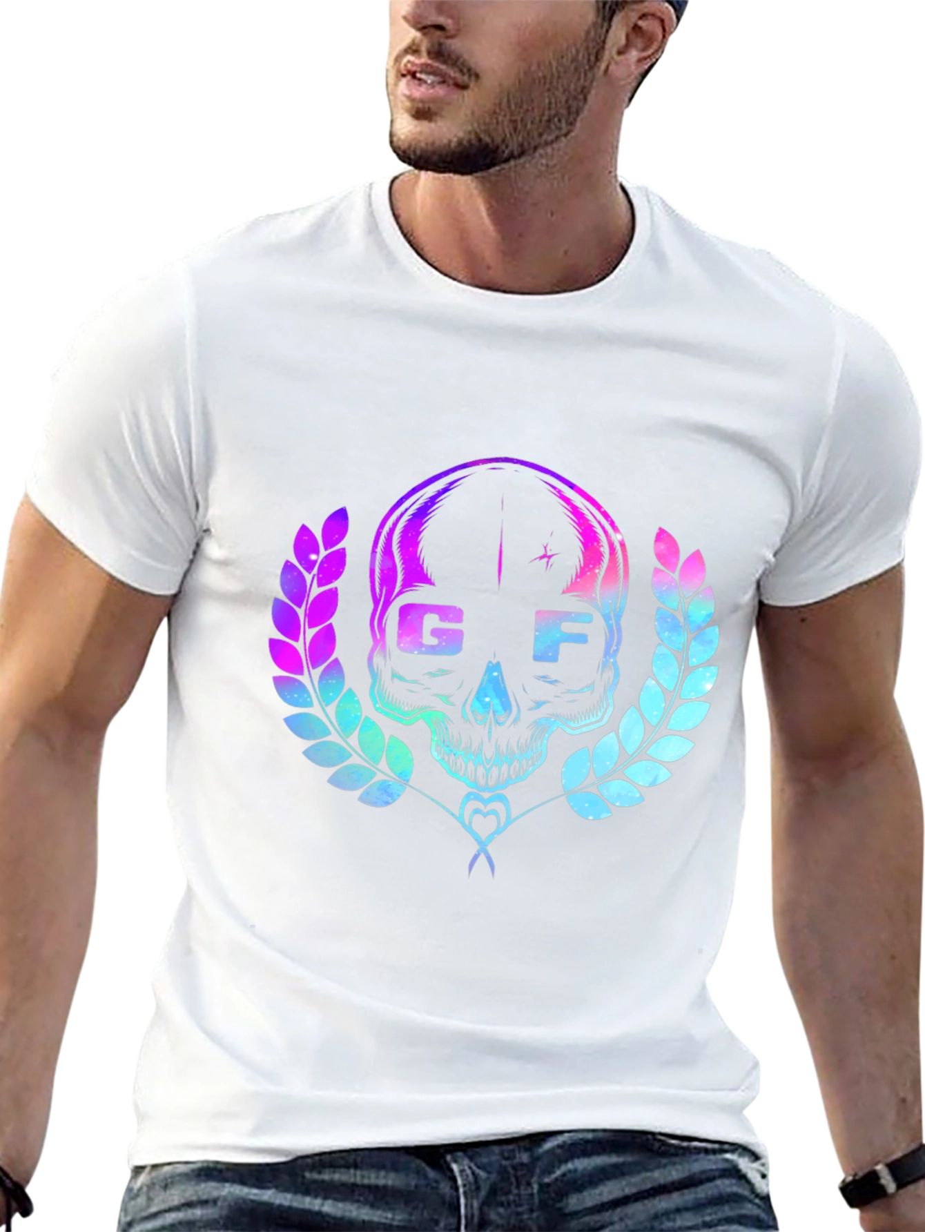 GF Skull Graphic Tee - Cool Retro Design